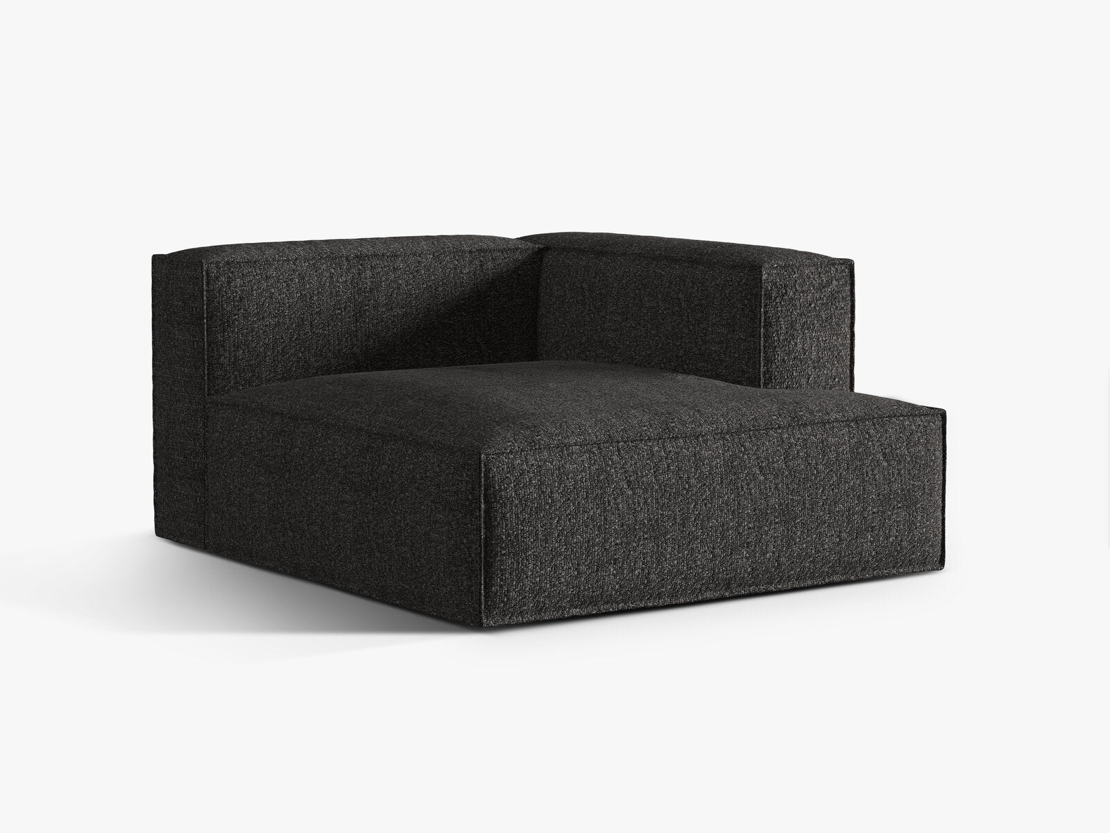 Micadoni Recamiere Nuria 1-Sitzer Rechts Boucle Anthrazit