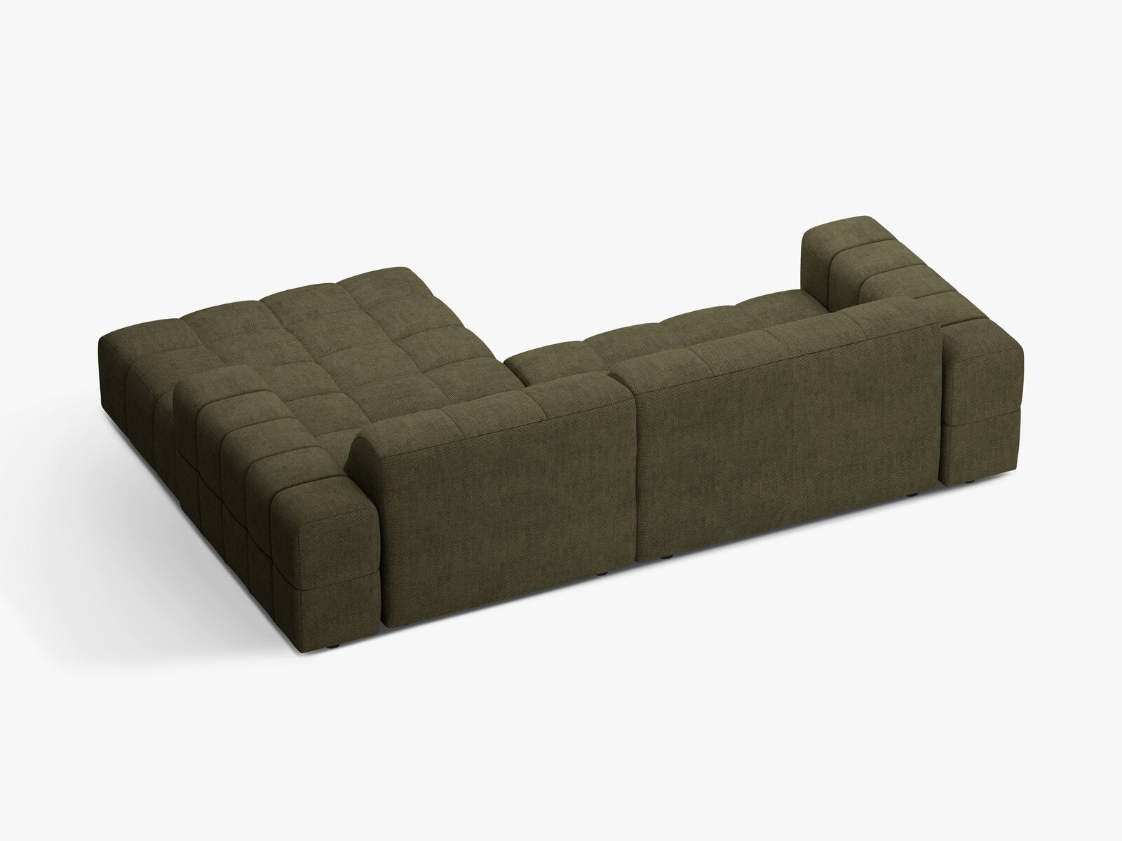 Micadoni Jennifer Ecksofa 4-Sitzer Rechts Chenille Eden Grün