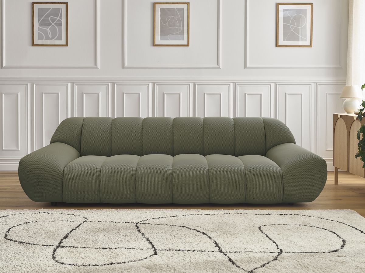 Bobochic Hayden Sofa 3-Sitzer Mesh-Stoff Grün