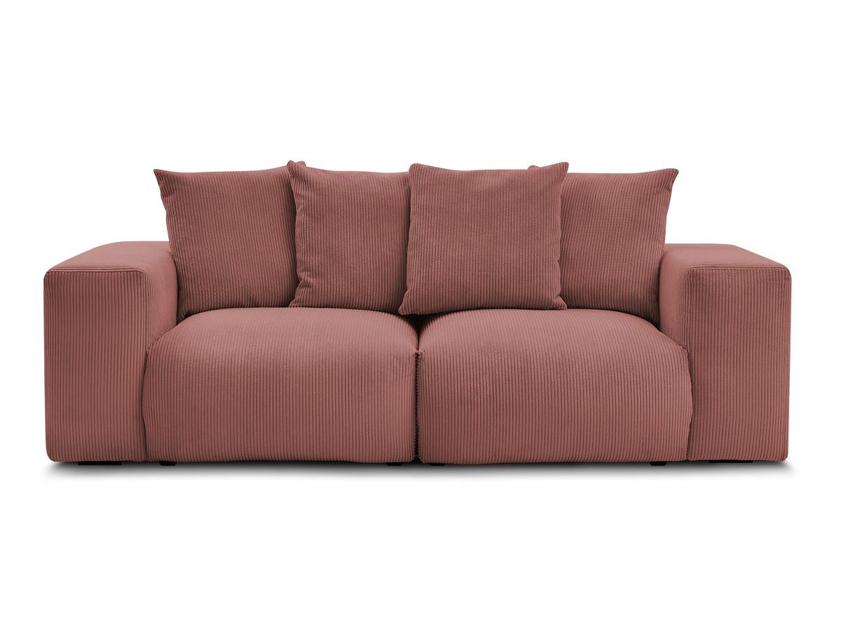Bobochic Voltaire Sofa 3-Sitzer 248 × 100 cm Cordsamt Rosa