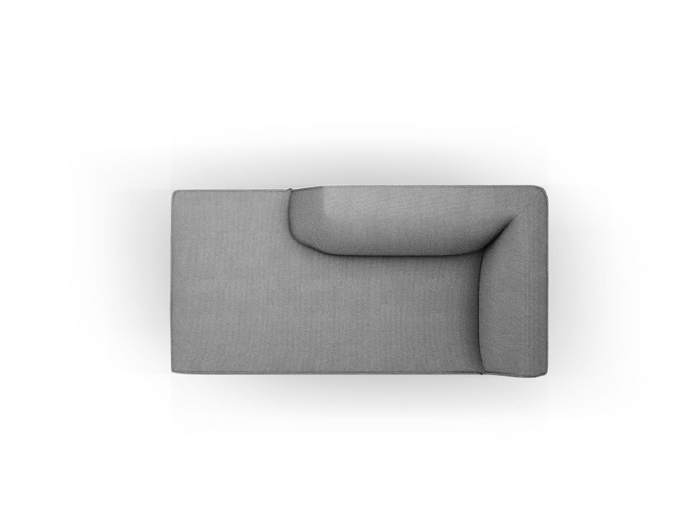 Cosmopolitan Design Chaiselongue Siena Strukturierter Stoff Ottawa Grau Links