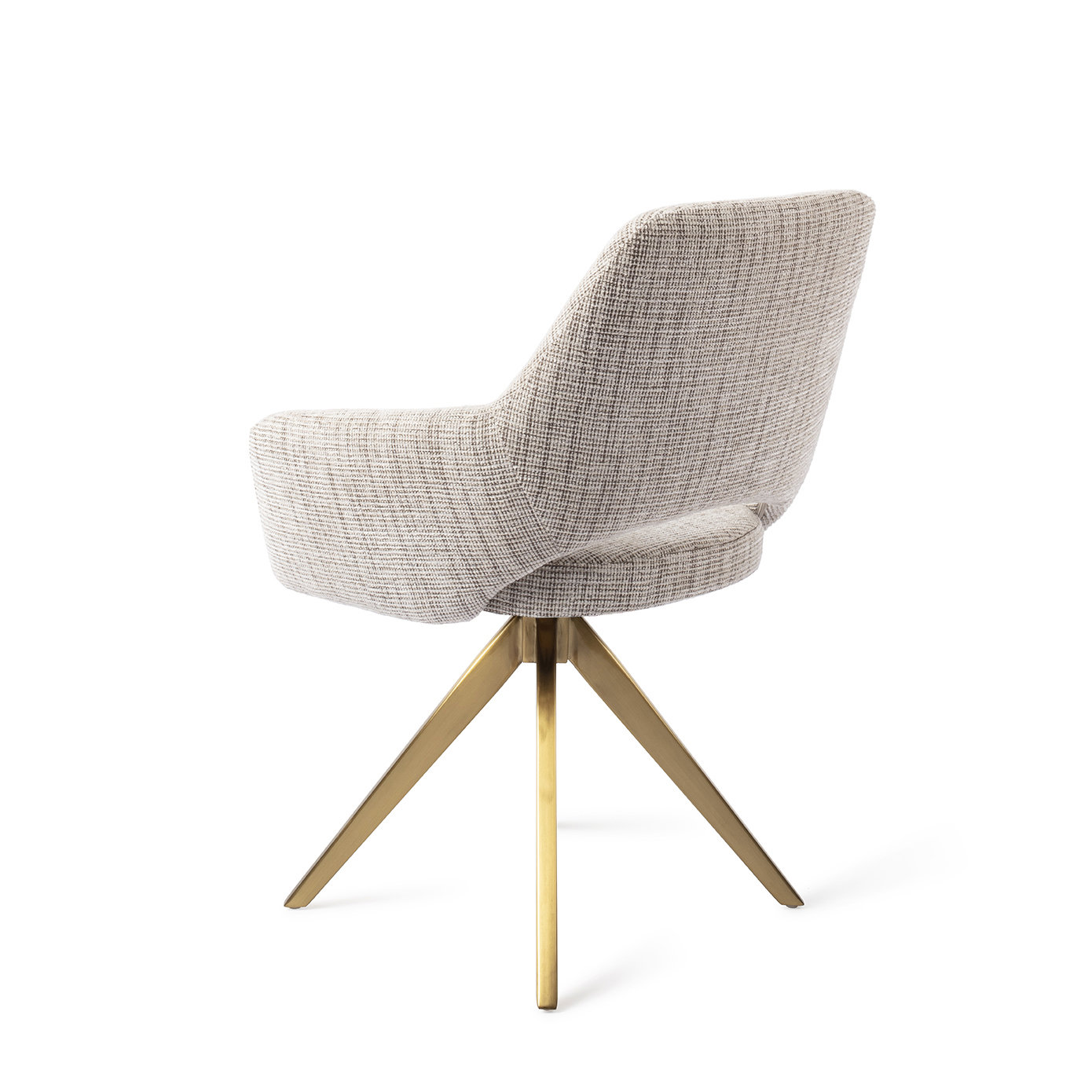 Jesper Home Esszimmerstuhl Yanai Caramel Grid Turn Gold