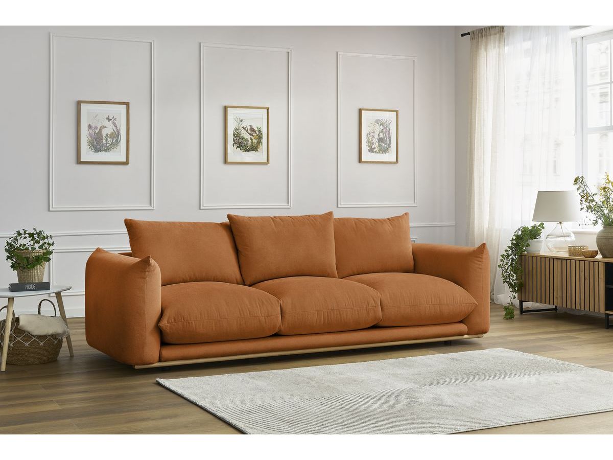 Bobochic Ernest Sofa 3-Sitzer 265 × 106 cm Stoff Orange