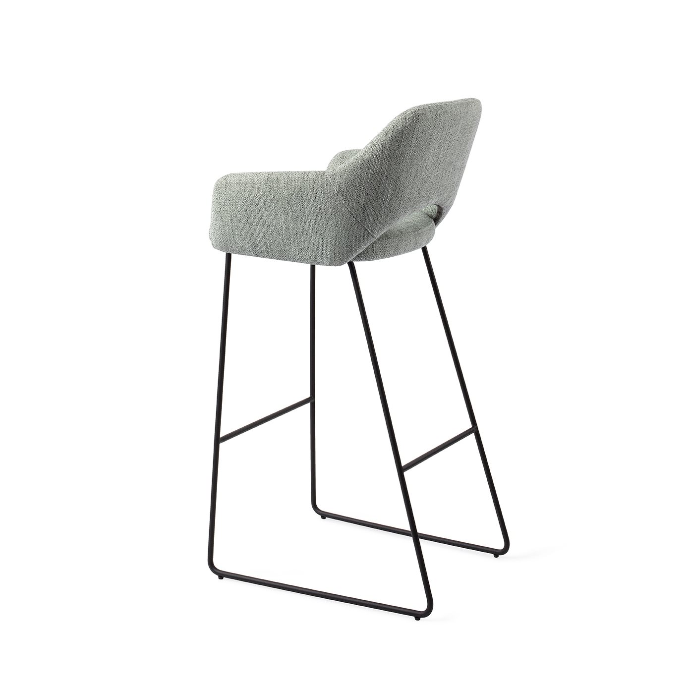 Jesper Home Barhocker Yanai Soft-Sage Slide Schwarz Tresenhöhe (65cm)