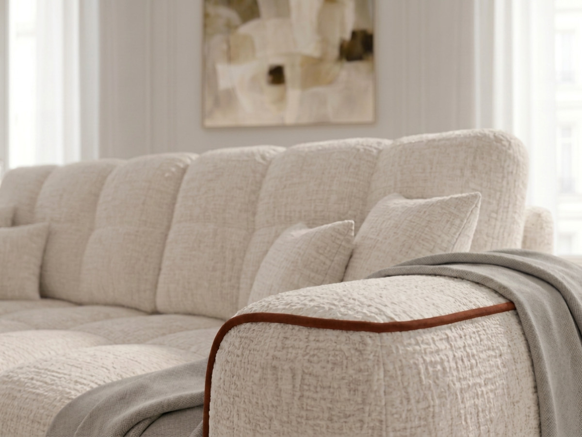 Bobochic Palais royal Sofa 3-Sitzer Chenille Orange