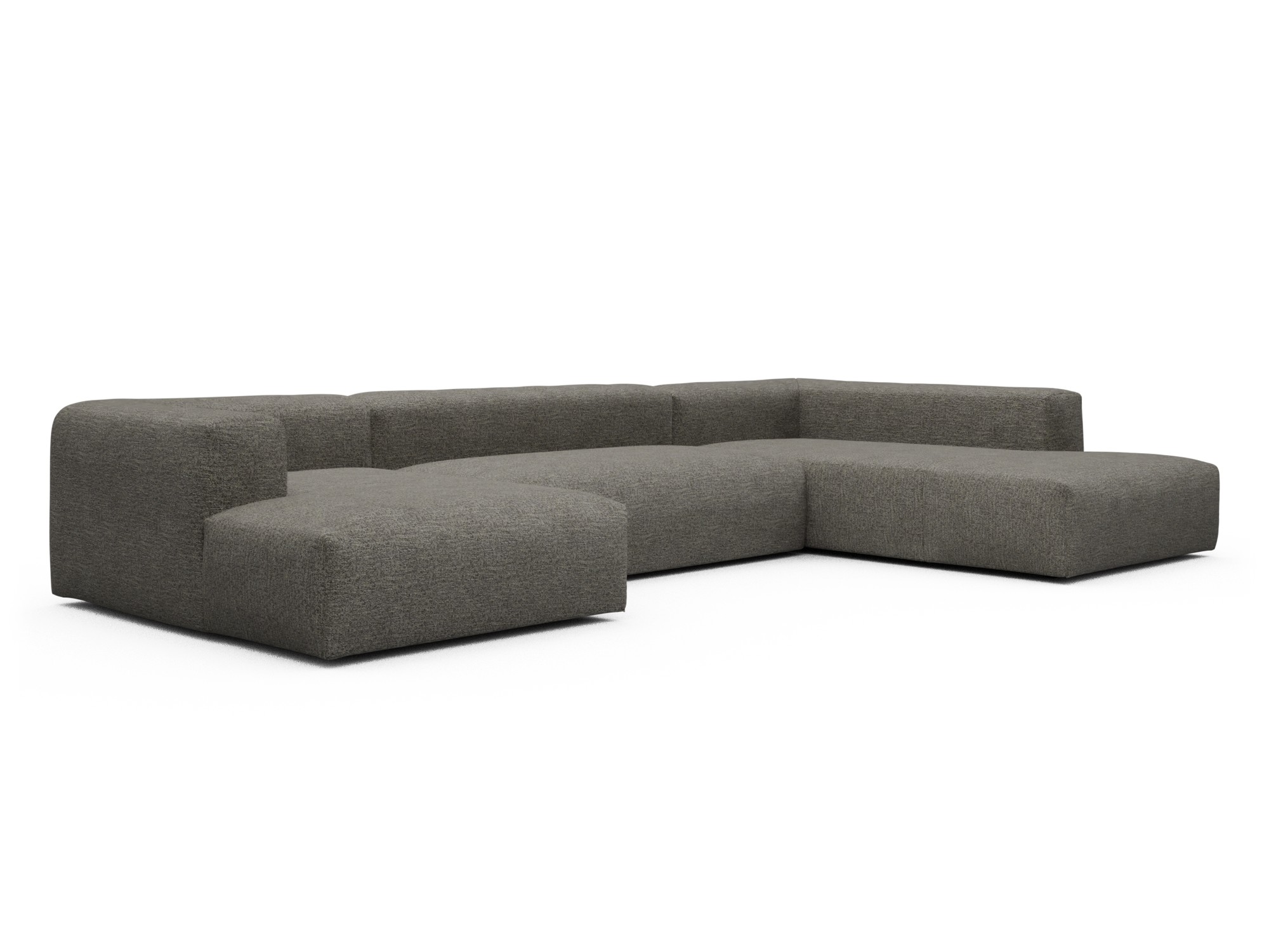 Skandi Home Wohnlandschaft Fred Relax-Ecke rechts mit 2-Sitzer und Chaiselongue links Carreno-Sepie-Brown moebelfaktor