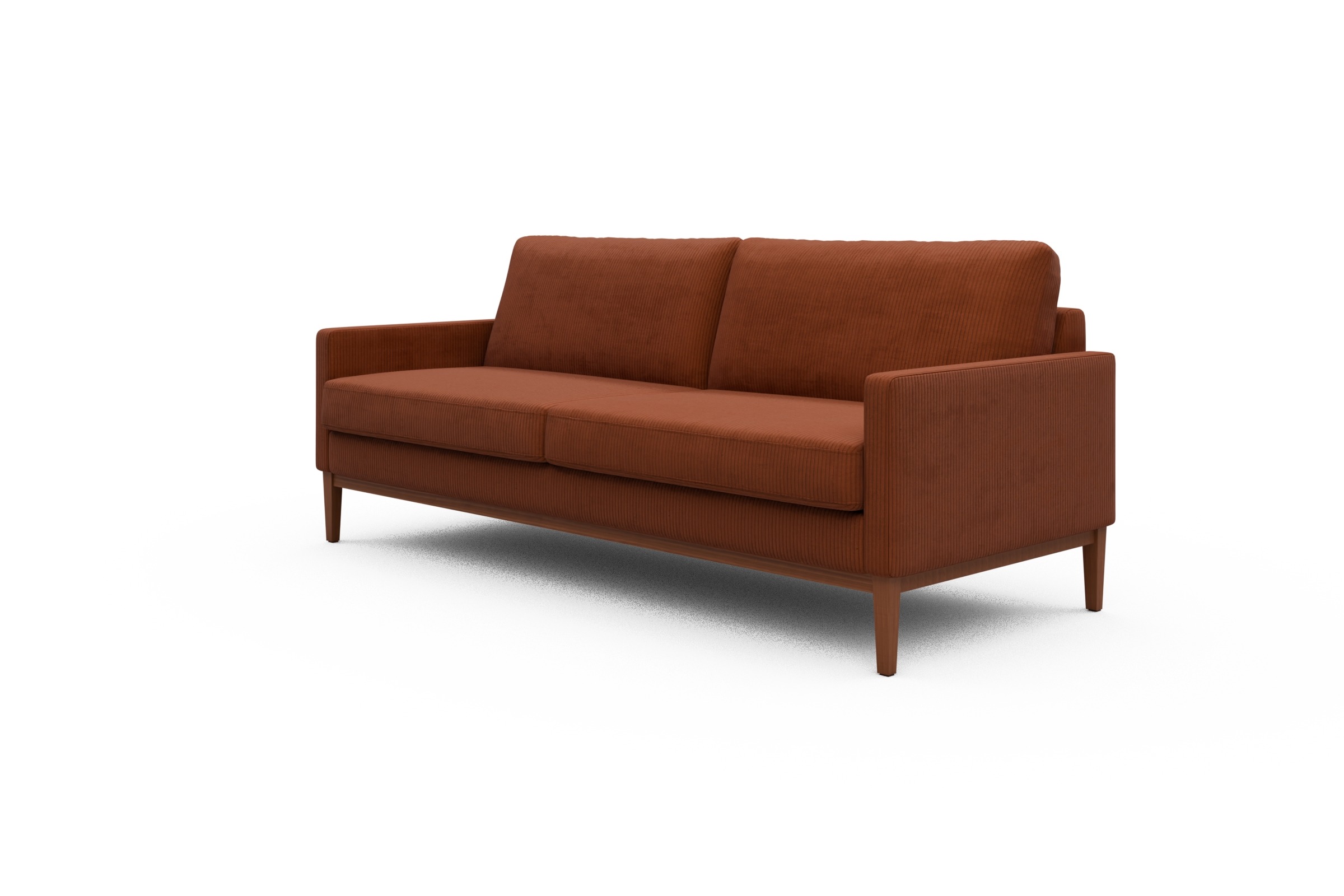 Sofa Bodo 3-Sitzer Corduroy-Burnt-Orange