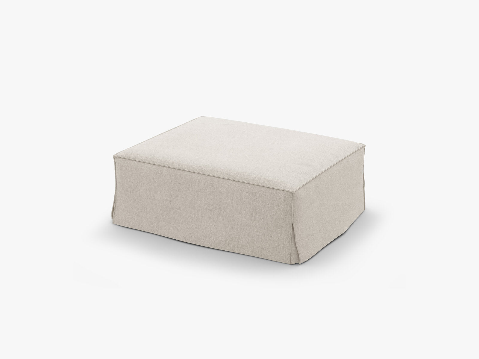 Micadoni Hocker Jodie 1-Sitzer Strukturierter Stoff Lins Natur