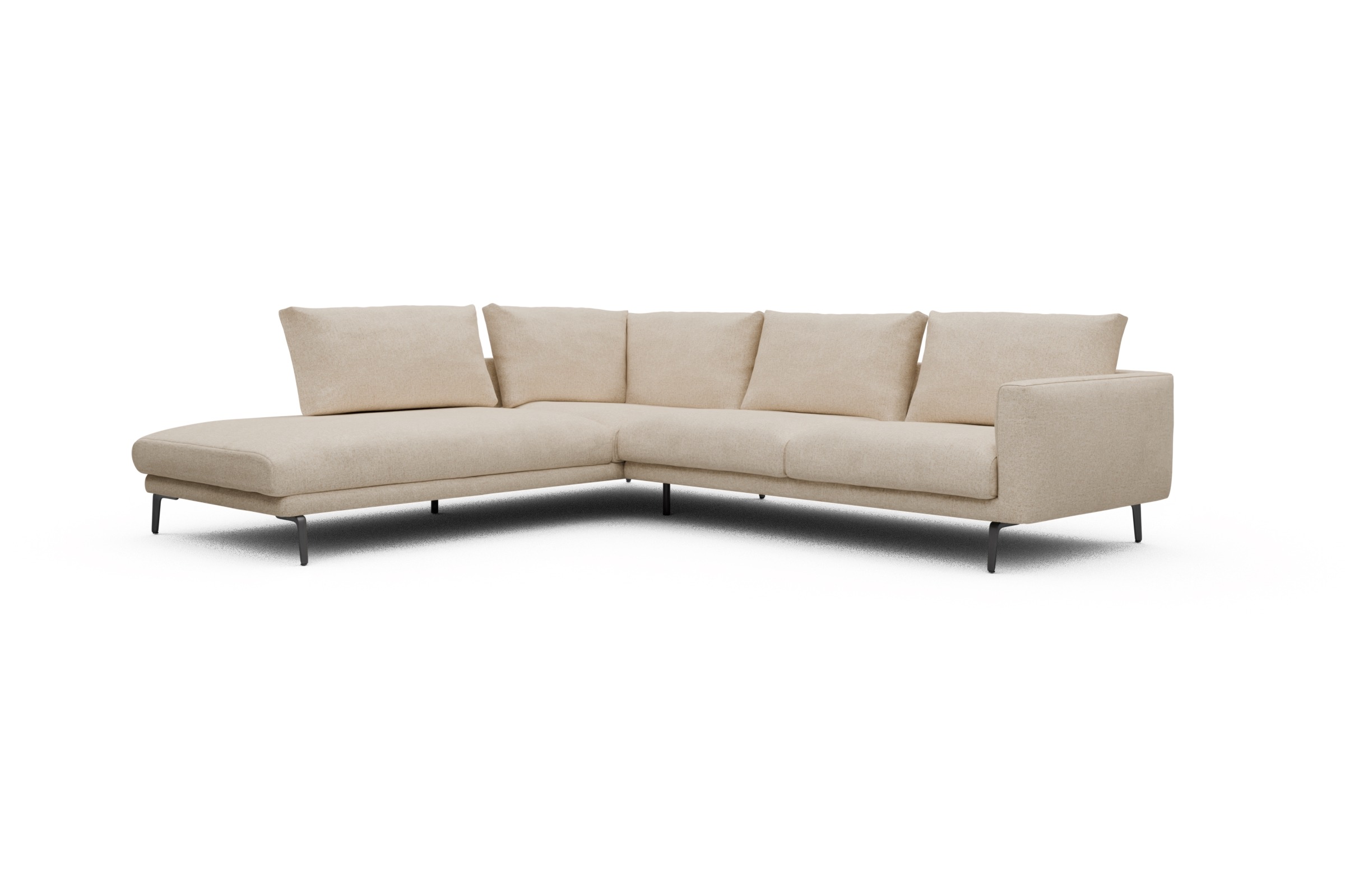 Ecksofa Karl Relax-Ecke links mit 2,5-Sitzer Casone-Natural-Beige