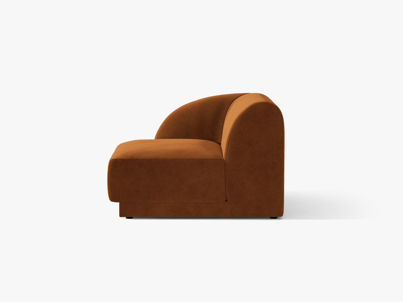Micadoni Eckmodul Miley 1-Sitzer Samt Bluvel Terrakotta Links