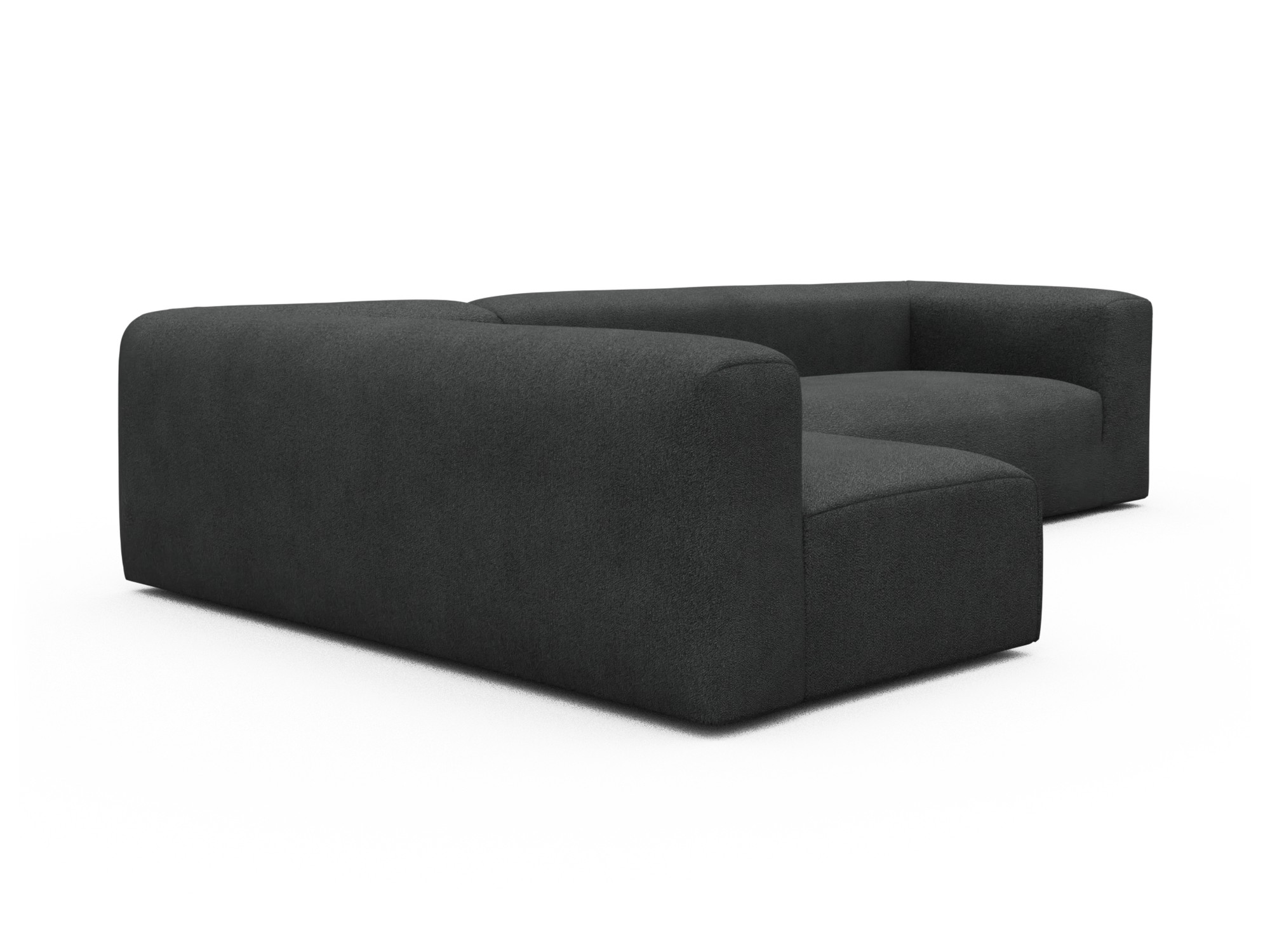 Skandi Home Ecksofa Fred 2x 2,5-Sitzer links offen Boucle-Charcoal moebelfaktor
