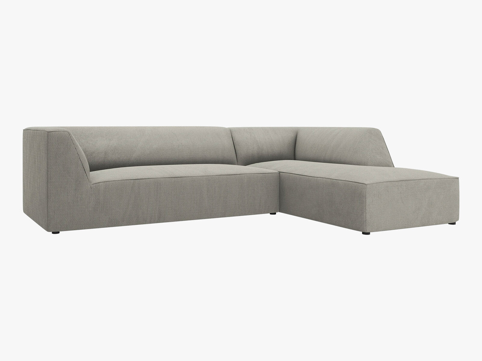 Micadoni 4-Sitzer Modular Sofa Ruby Rechts Kord Scala Hellgrau
