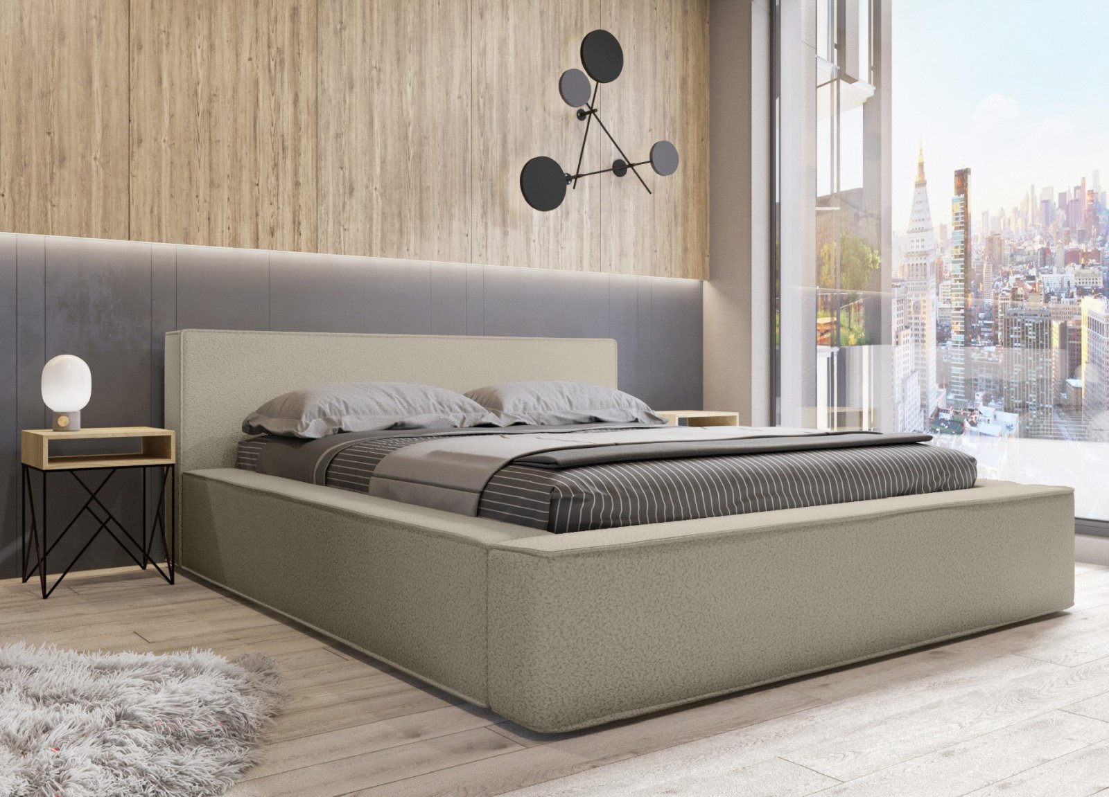 Polsterbett Delano Boucle 140x200 mit Metallrahmen Now Or Never 06
