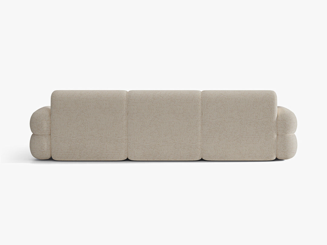 Micadoni Neo Ecksofa 4-Sitzer Rechts Chenille SILENCIO Helles Beige