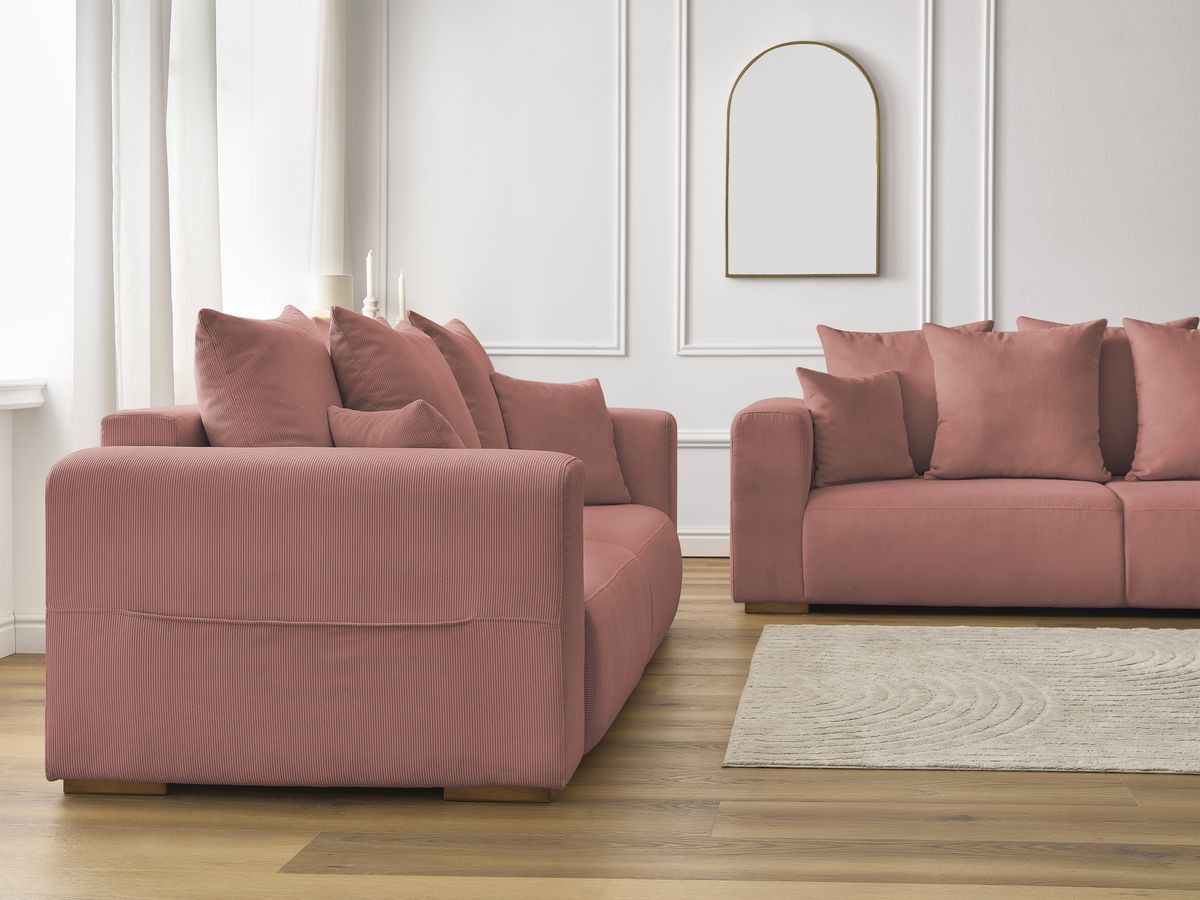 Bobochic Sidonie Sofa 5-Sitzer Cordsamt Rosa