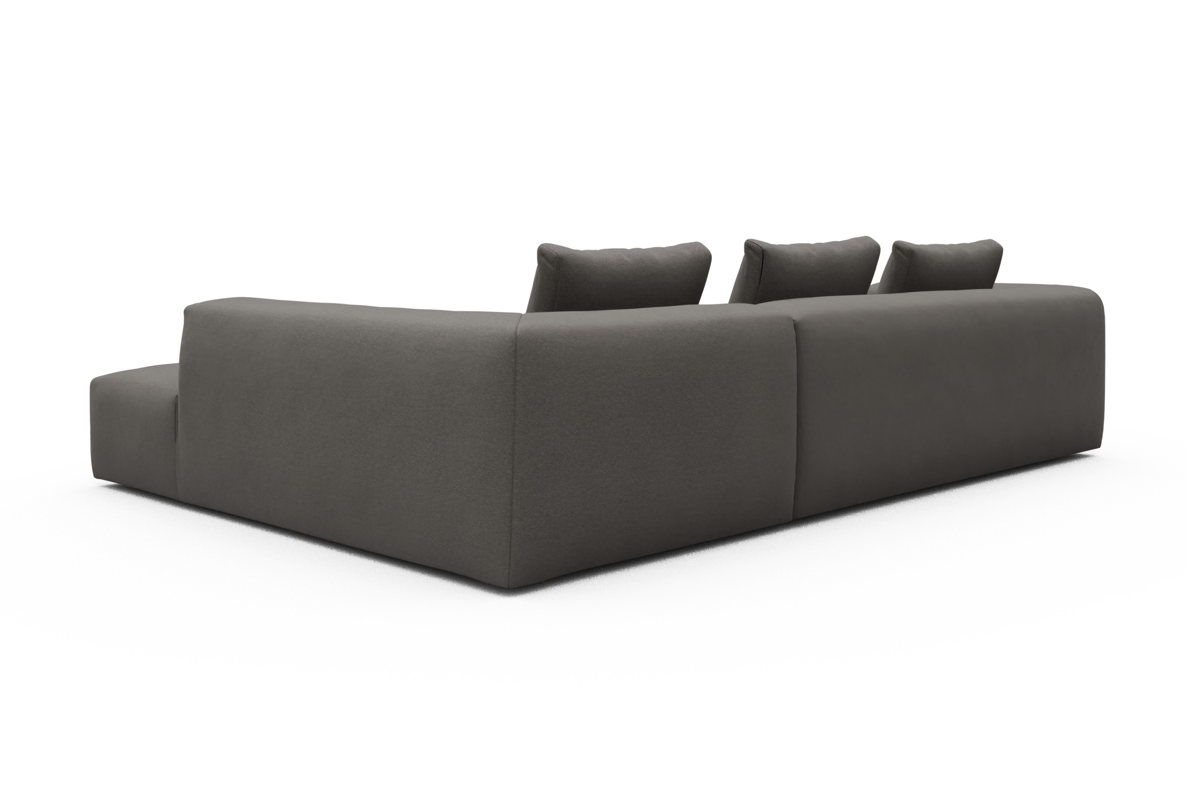 Ecksofa Fred Relax-Ecke rechts mit 2,5-Sitzer Satya-Taupe