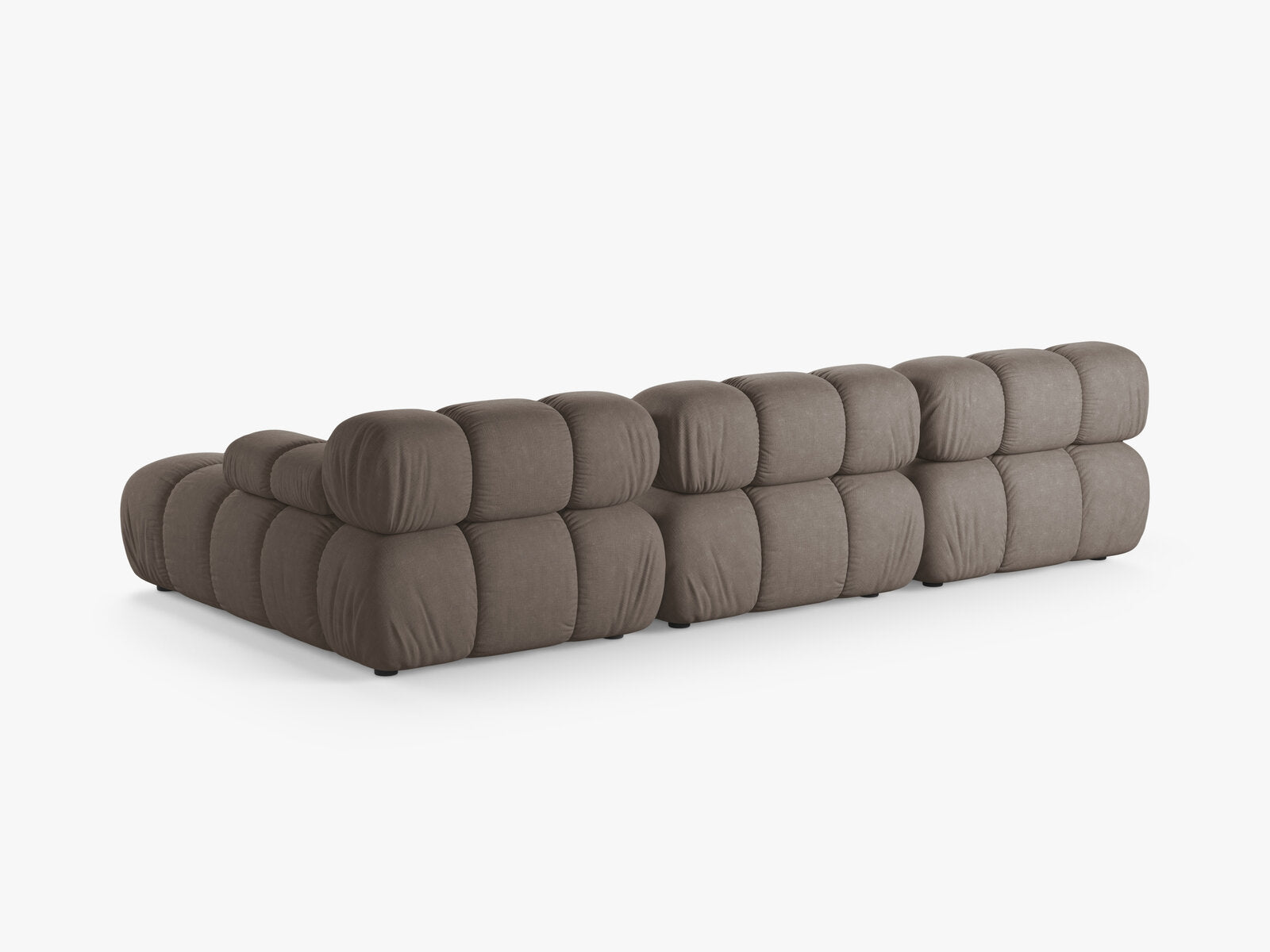 Micadoni Modulares Ecksofa Bellis 4-Sitzer Rechts Strukturierter Stoff Liberty Cappuccino