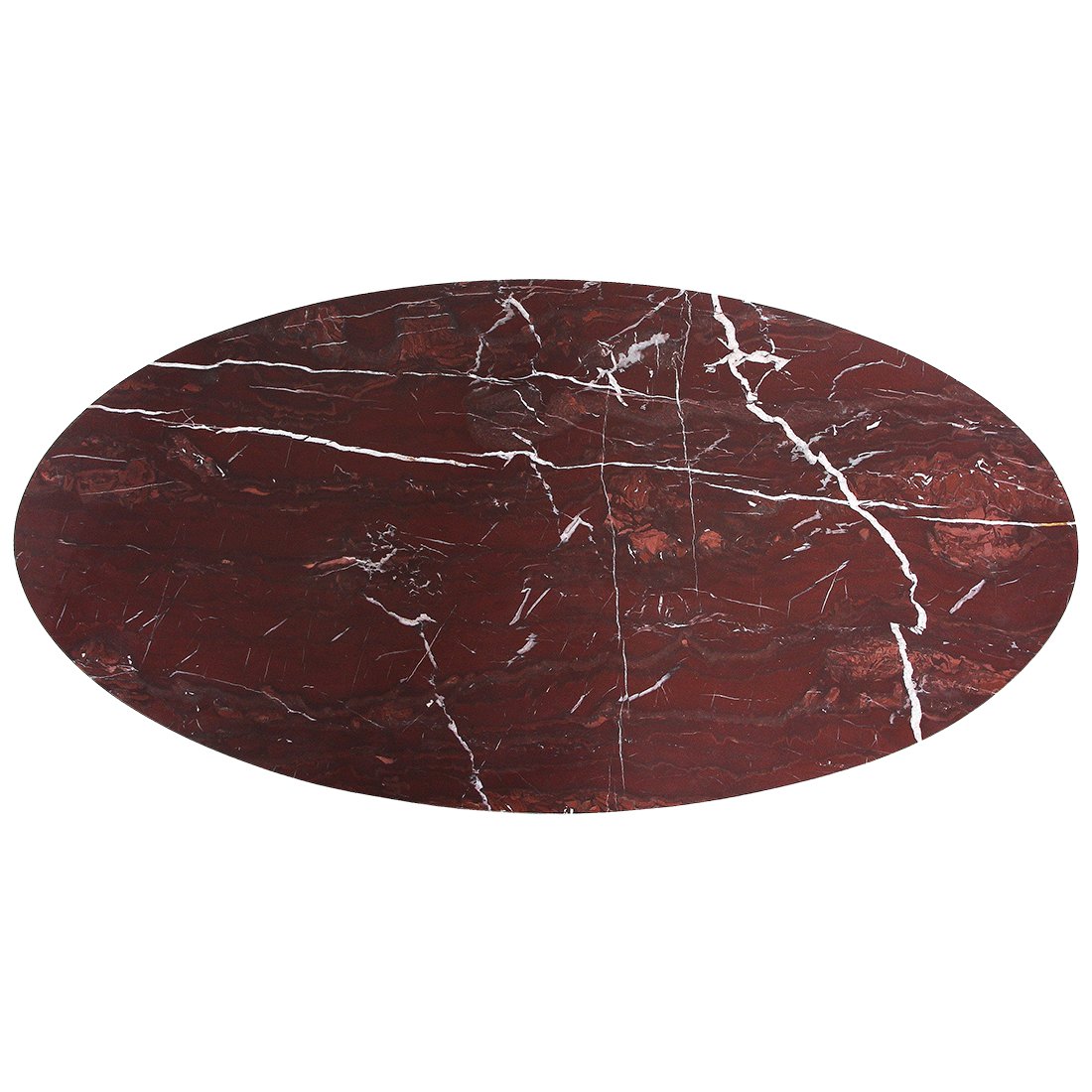 Raw Materials Ovaler Couchtisch aus Marmor Cherry