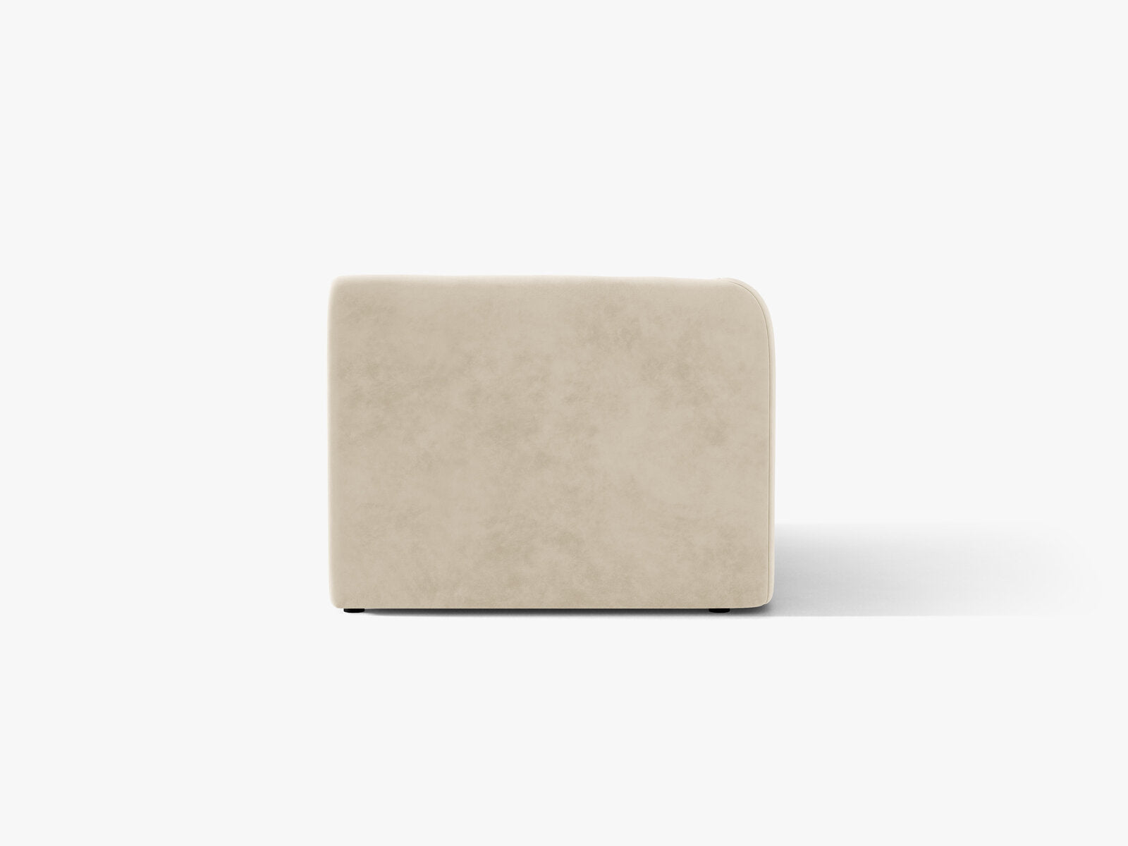 Micadoni Eckmodul Miley 1-Sitzer Samt Venus Helles Beige Links