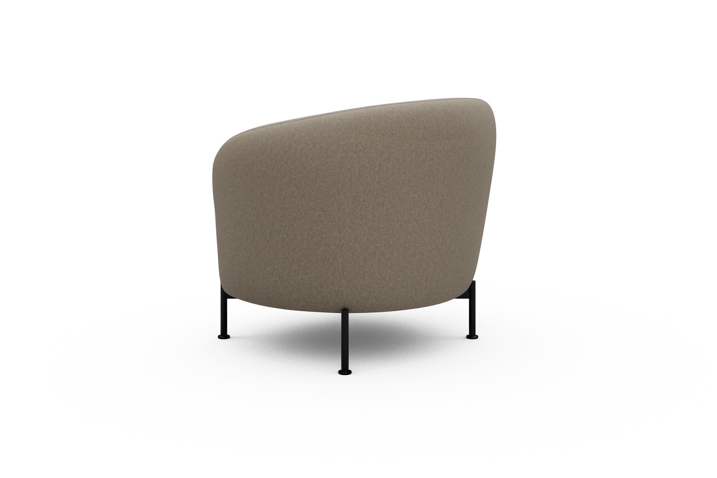 Sessel Ronda X-Metallgestell Schwarz Satya-Natural