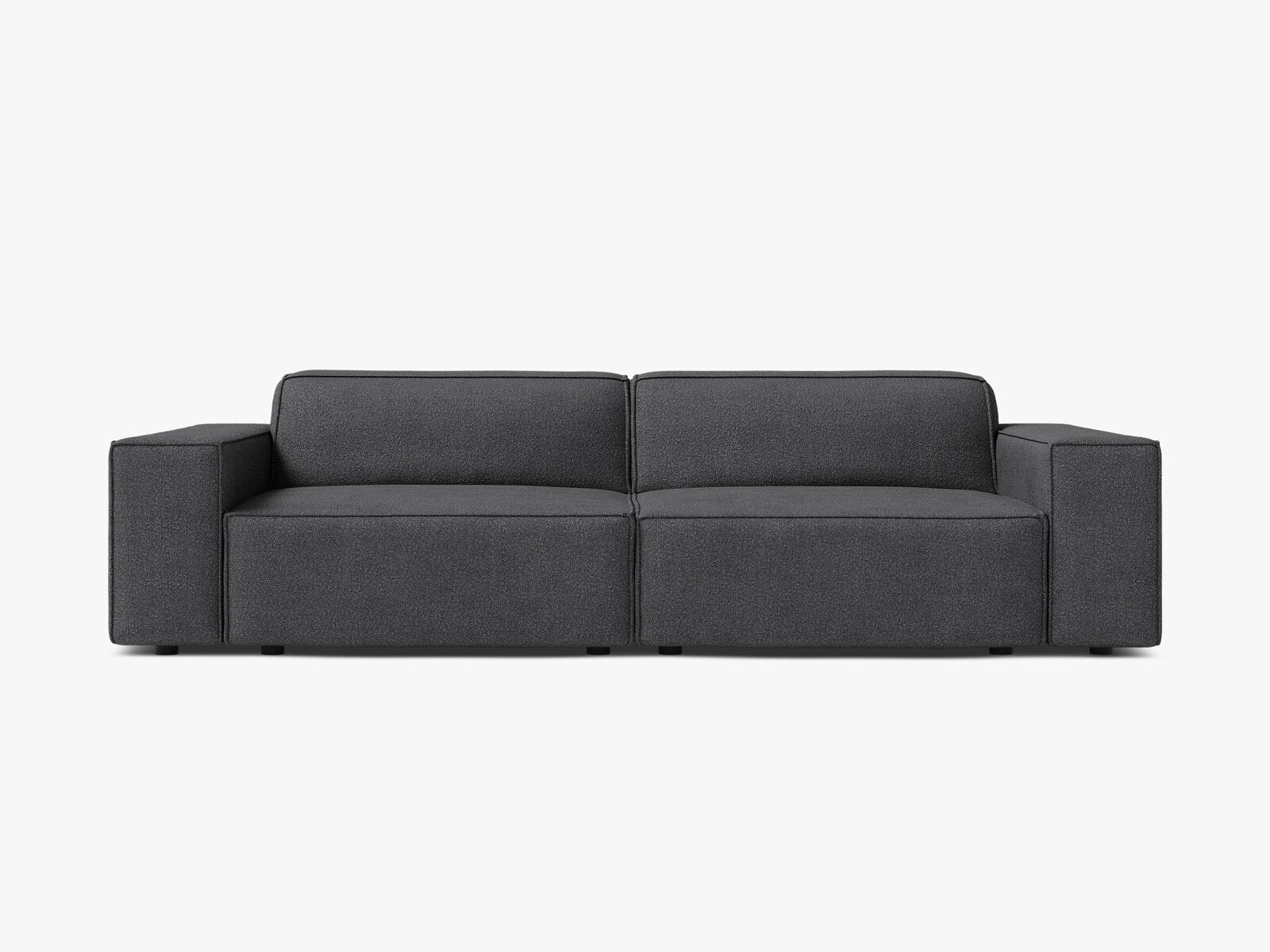 Micadoni 3-Sitzer Sofa Jodie Boucle Baloo Dunkelgrau