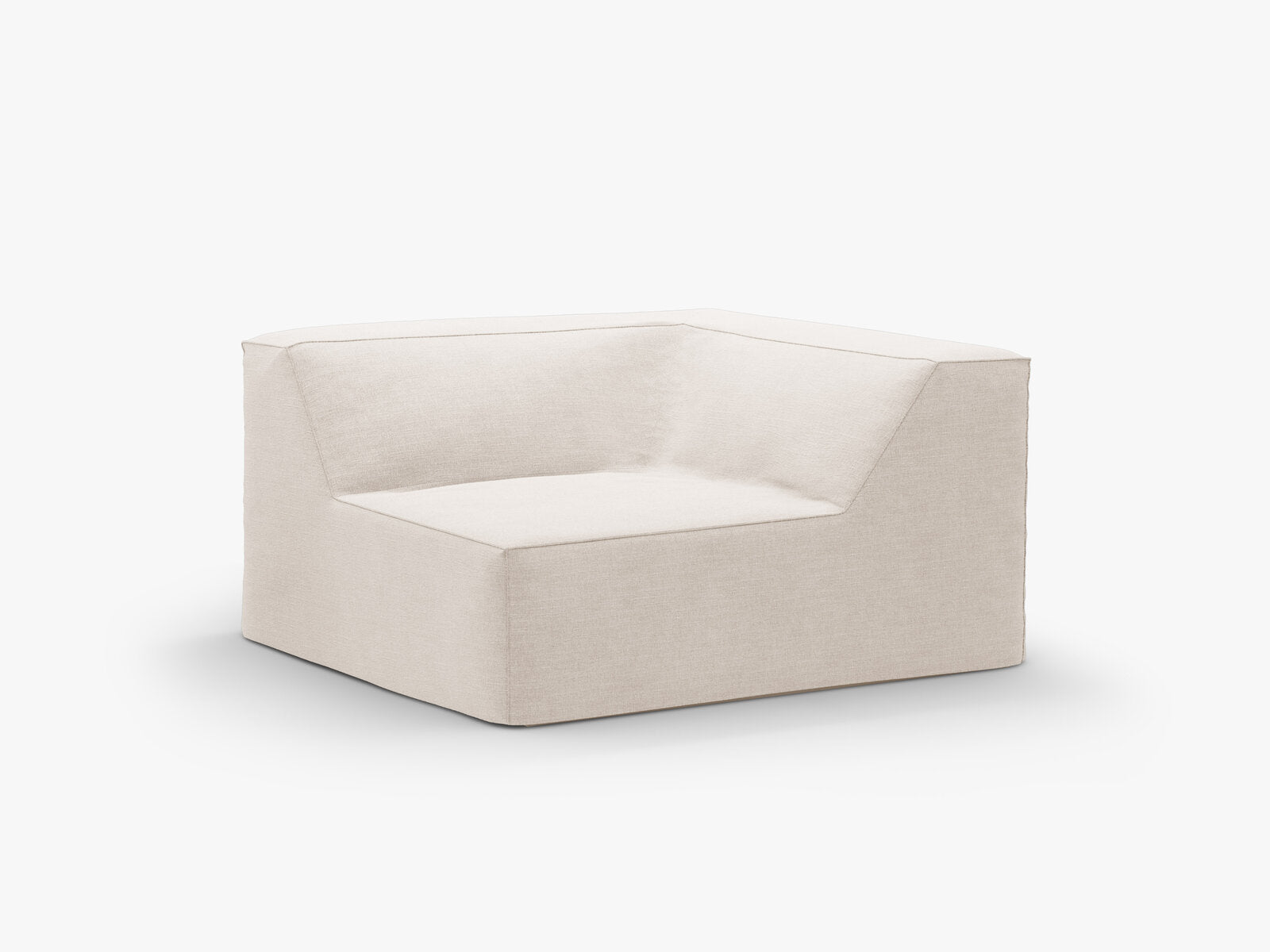 Micadoni Eckmodul Ersatzbezug Jodie Strukturierter Stoff Lins Beige