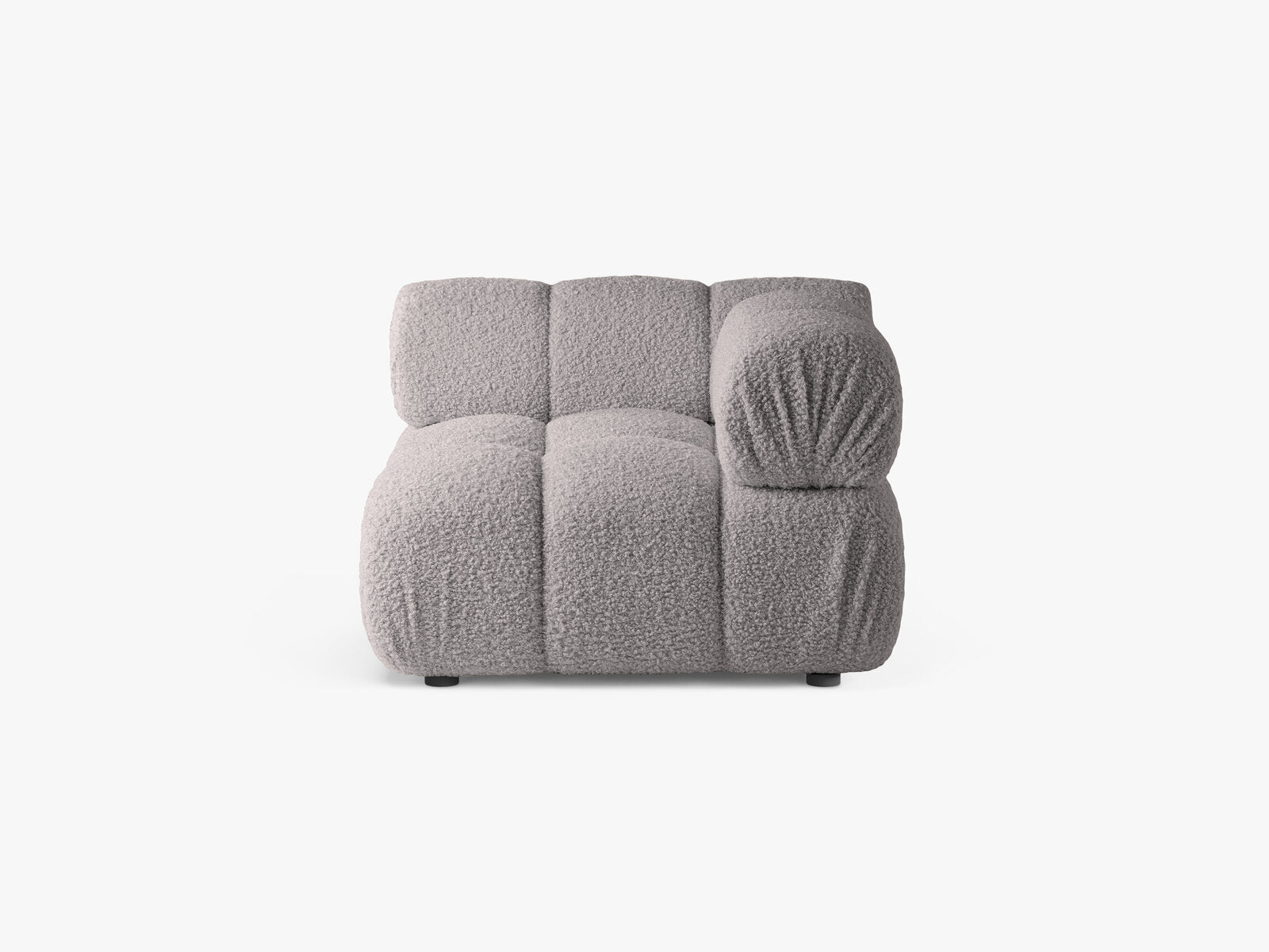Micadoni symmetrisches Eckmodul Bellis Boucle Rolf Hellgrau
