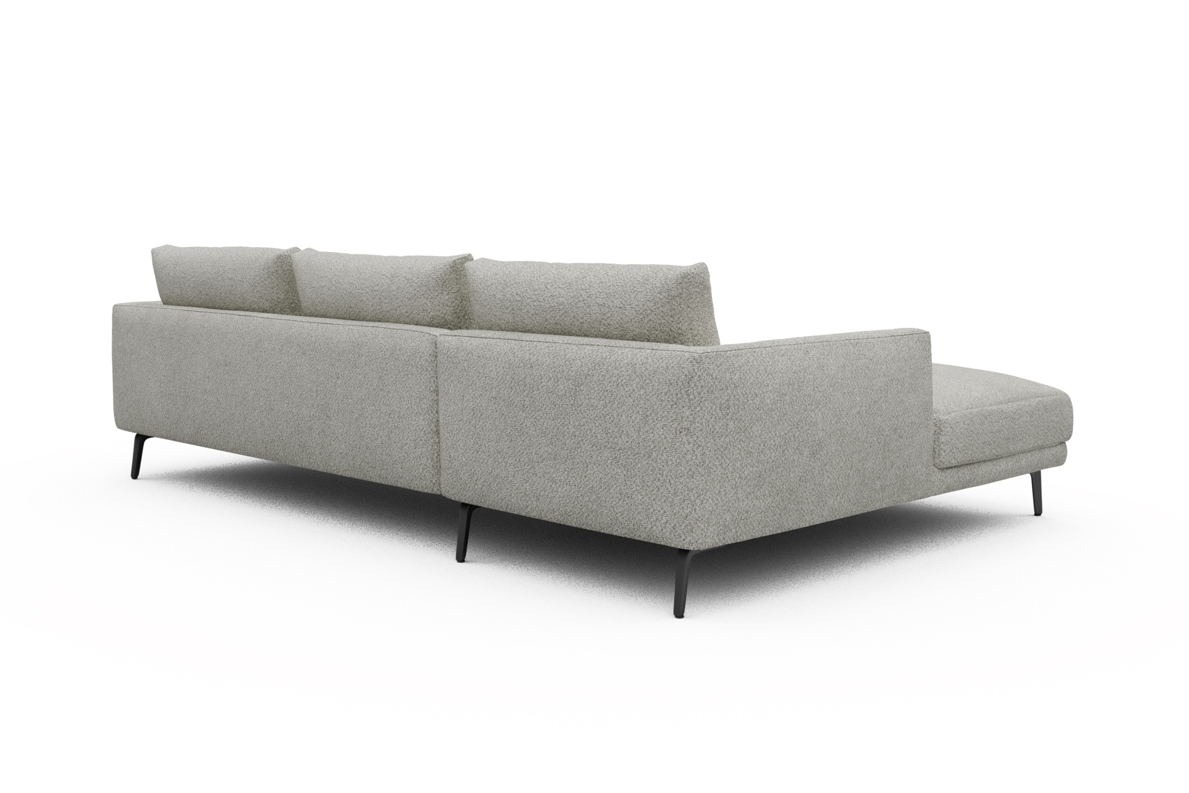 Ecksofa Karl Chaiselongue links mit 2,5-Sitzer Vanora-Warm-Sand