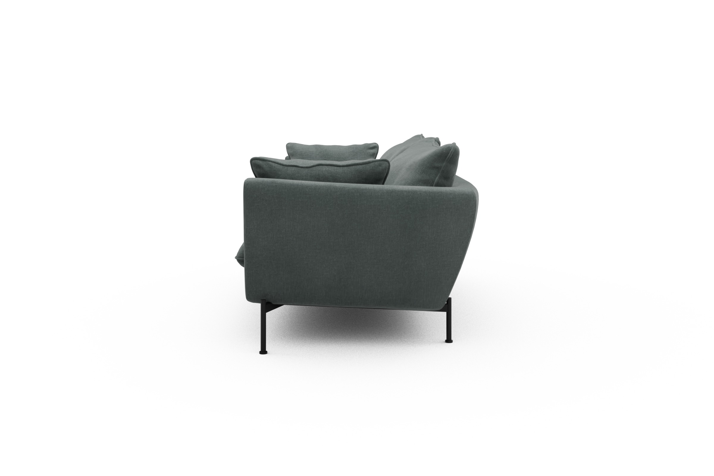 Sofa Anton PREMIUM 2-Sitzer Smooth-Silver-Grey