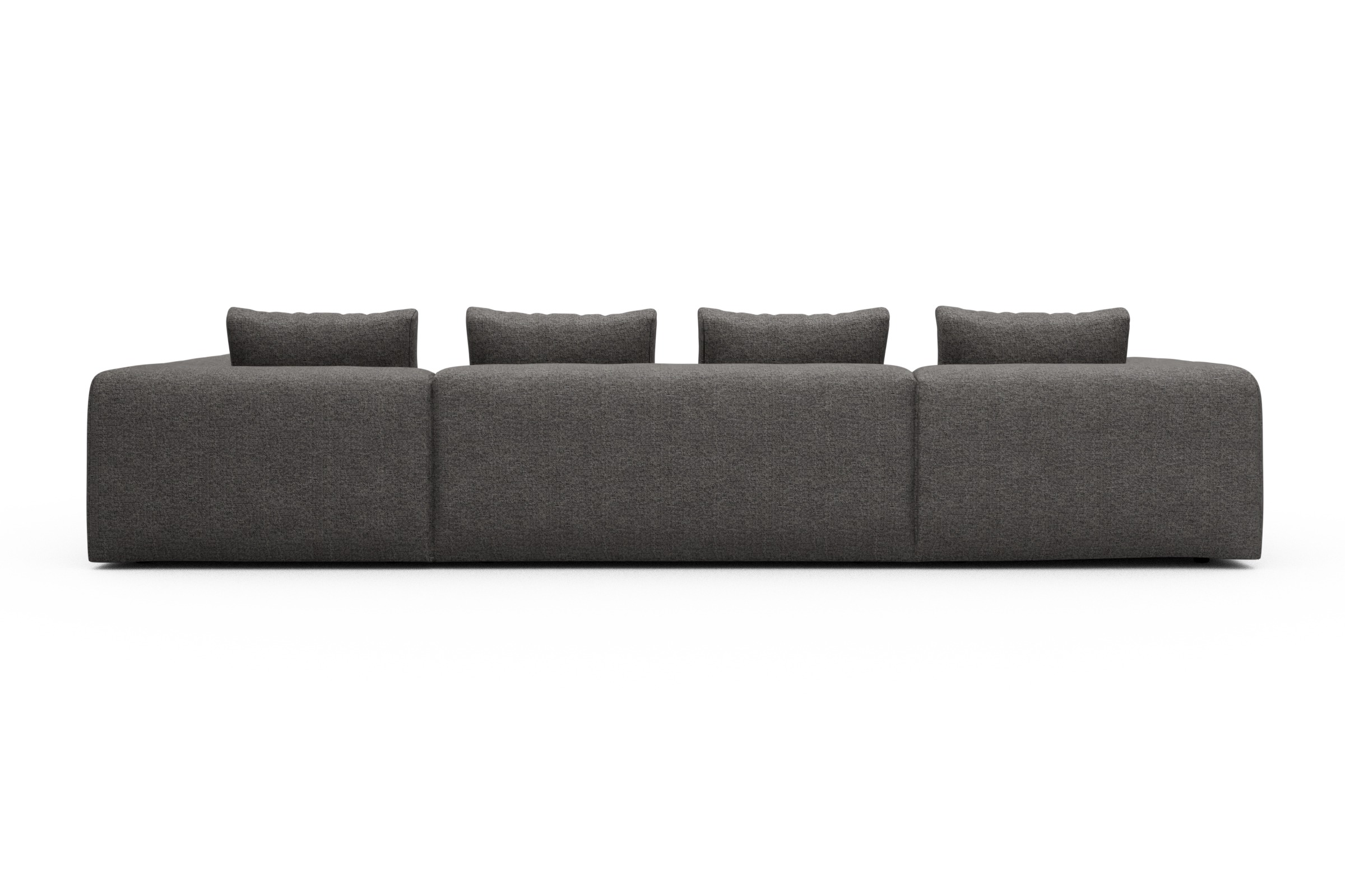 Wohnlandschaft Fred Relax-Ecke rechts mit 2-Sitzer und Chaiselongue links Carreno-Salt-and-Pepper