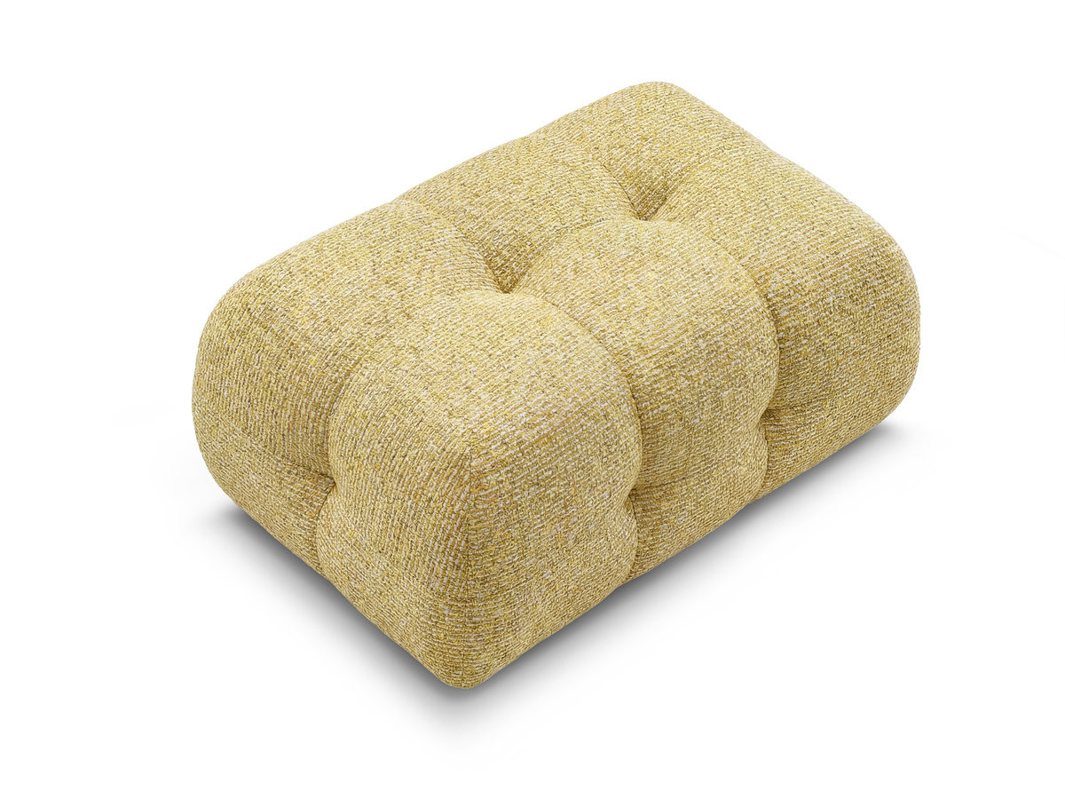 Bobochic Laura Pouf 98 × 62 cm Melange-Stoff Gelb