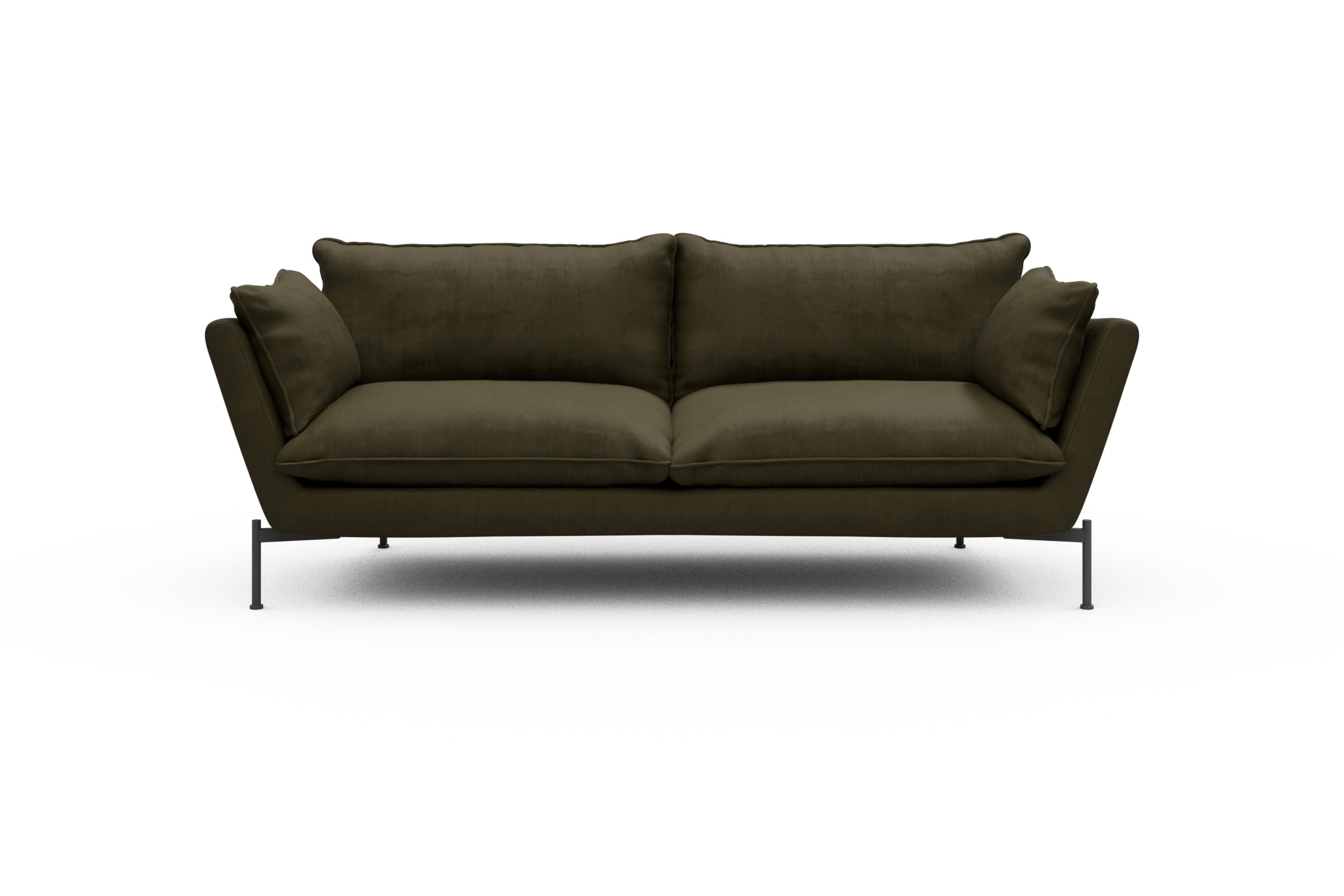 Skandi Home Sofa Anton PREMIUM 3-Sitzer Cordufine-Pine-Green moebelfaktor