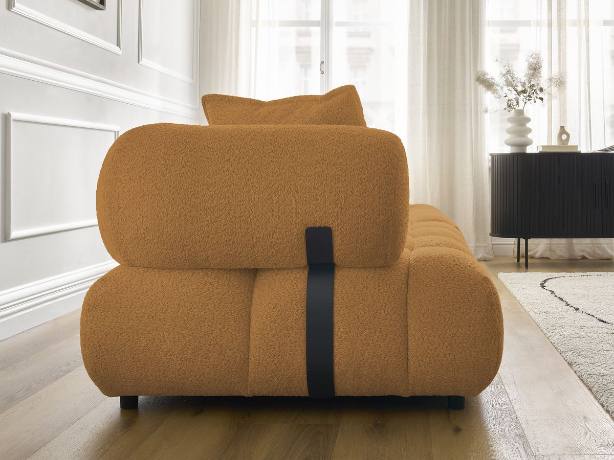 Bobochic Alya Sofa 4-Sitzer Bouclé-Stoff Gelb