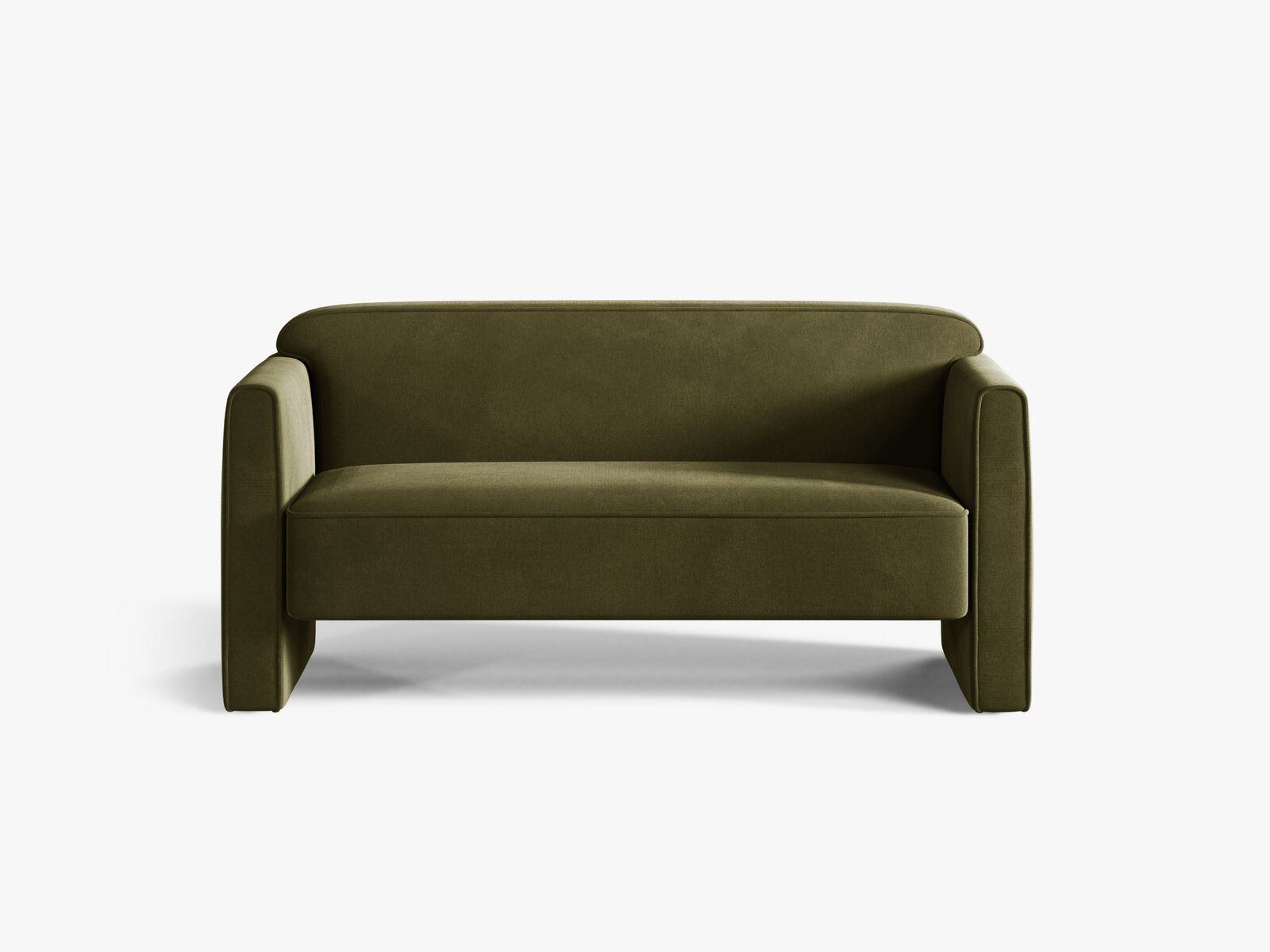 Micadoni Sofa Abby 2-Sitzer Samt Salvador Grün