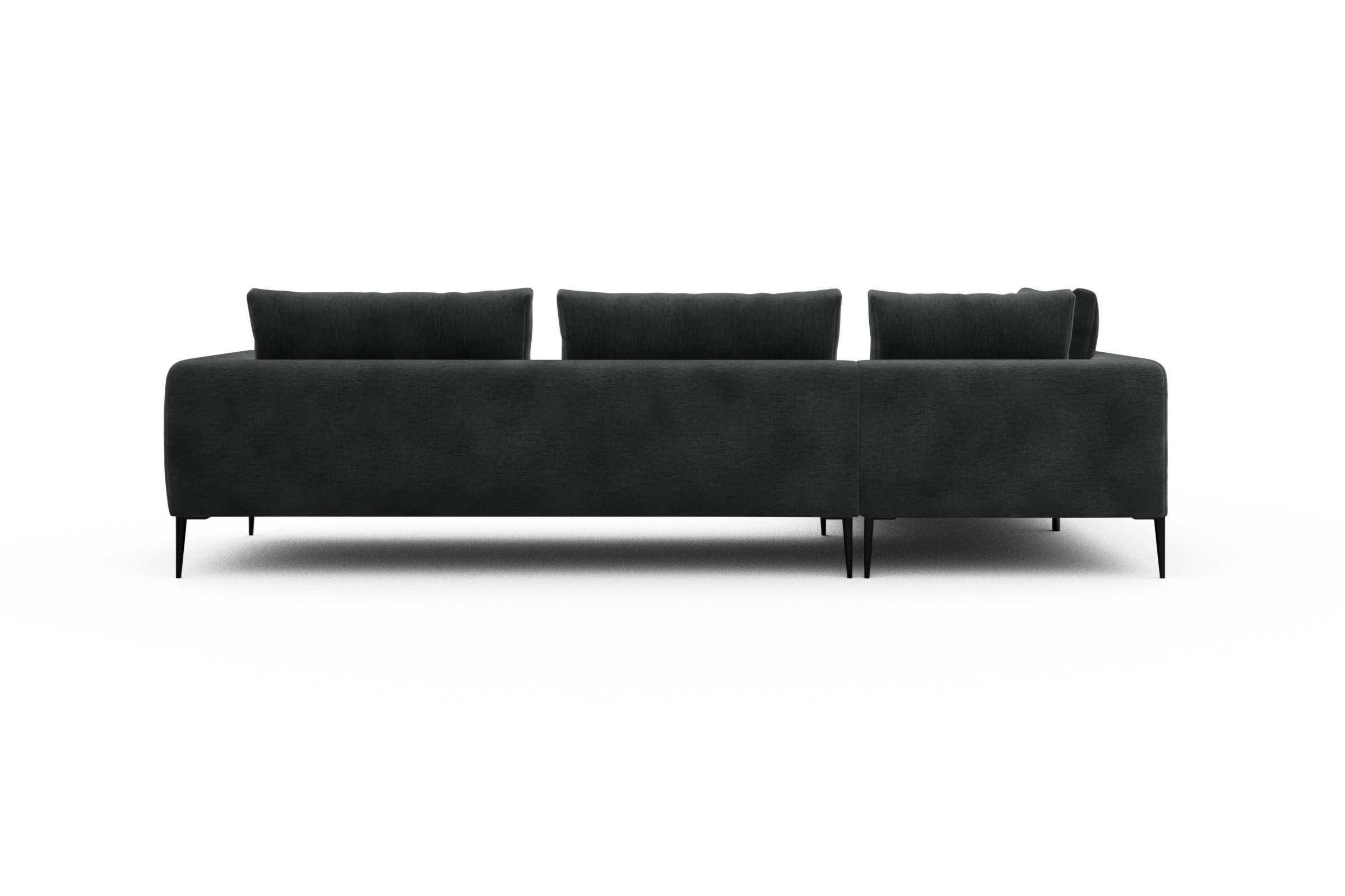 Ecksofa Paul Relax-Ecke rechts mit 3-Sitzer Smooth-Deep-Warm-Grey