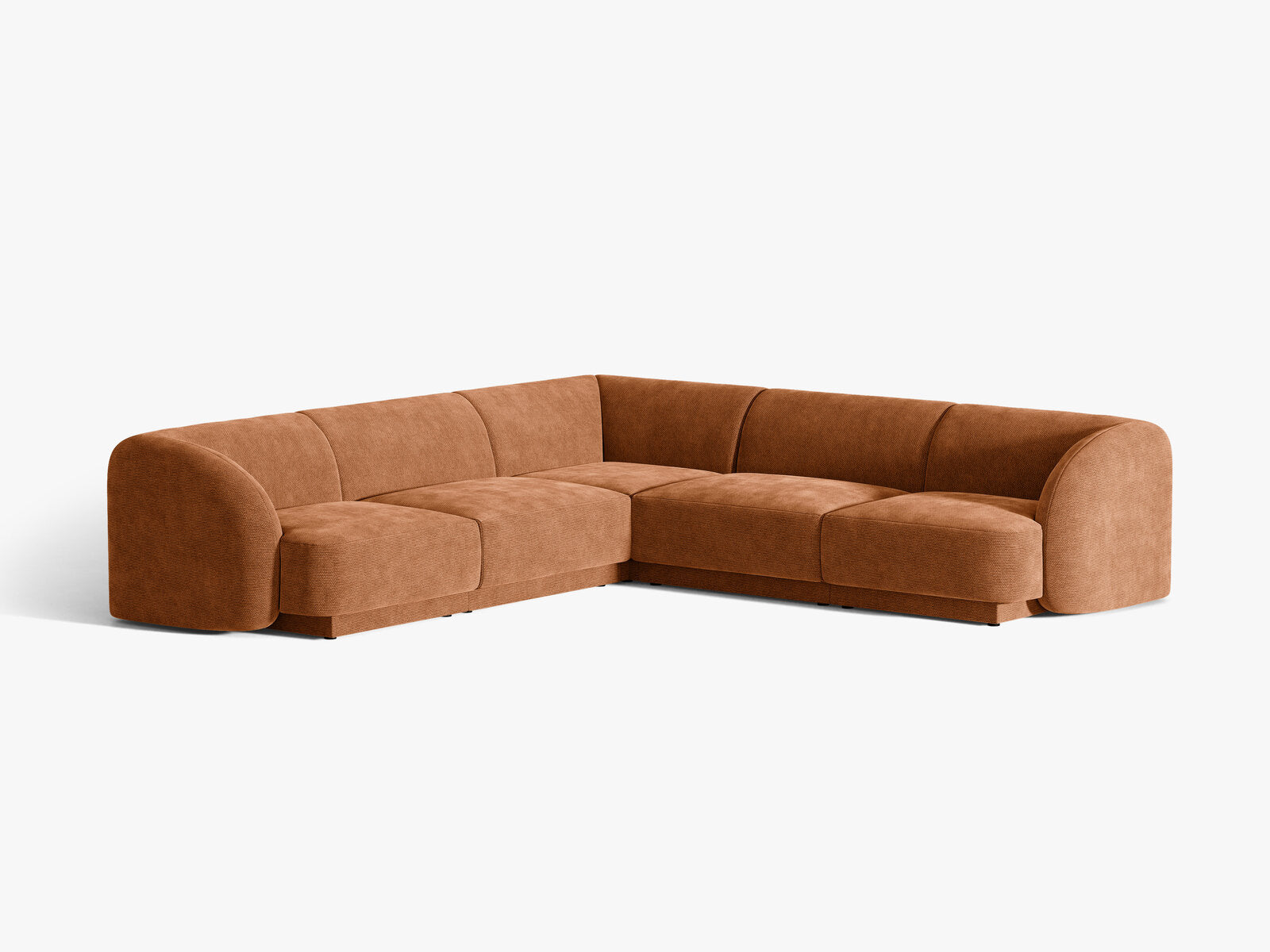 Micadoni 5-Sitzer Symmetrisches Ecksofa Miley Chenille Eden Ziegel