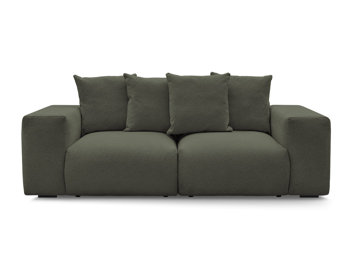 Bobochic Voltaire Sofa 3-Sitzer 248 × 100 cm Melange-Stoff Grün