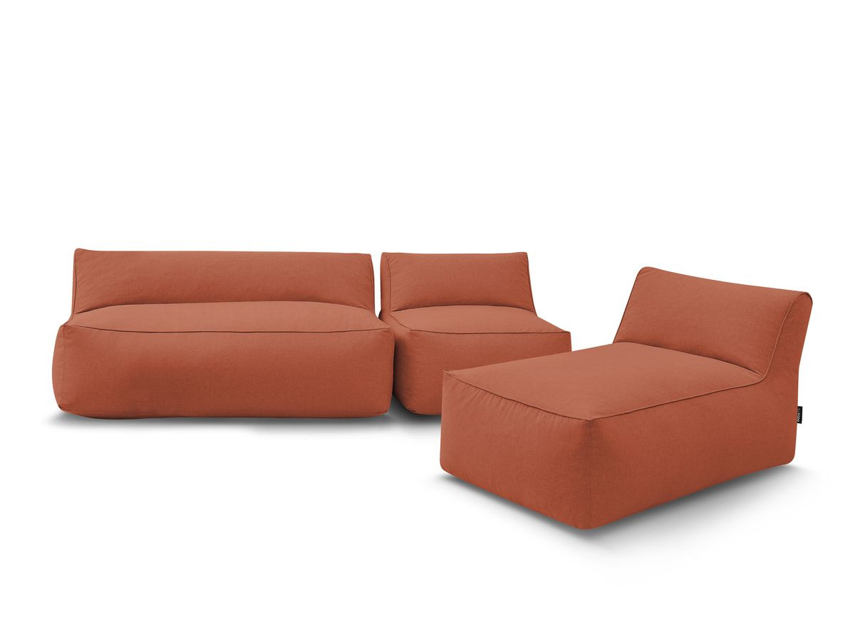 Bobochic Riviera Pouf 320 × 135 cm Stoff Orange