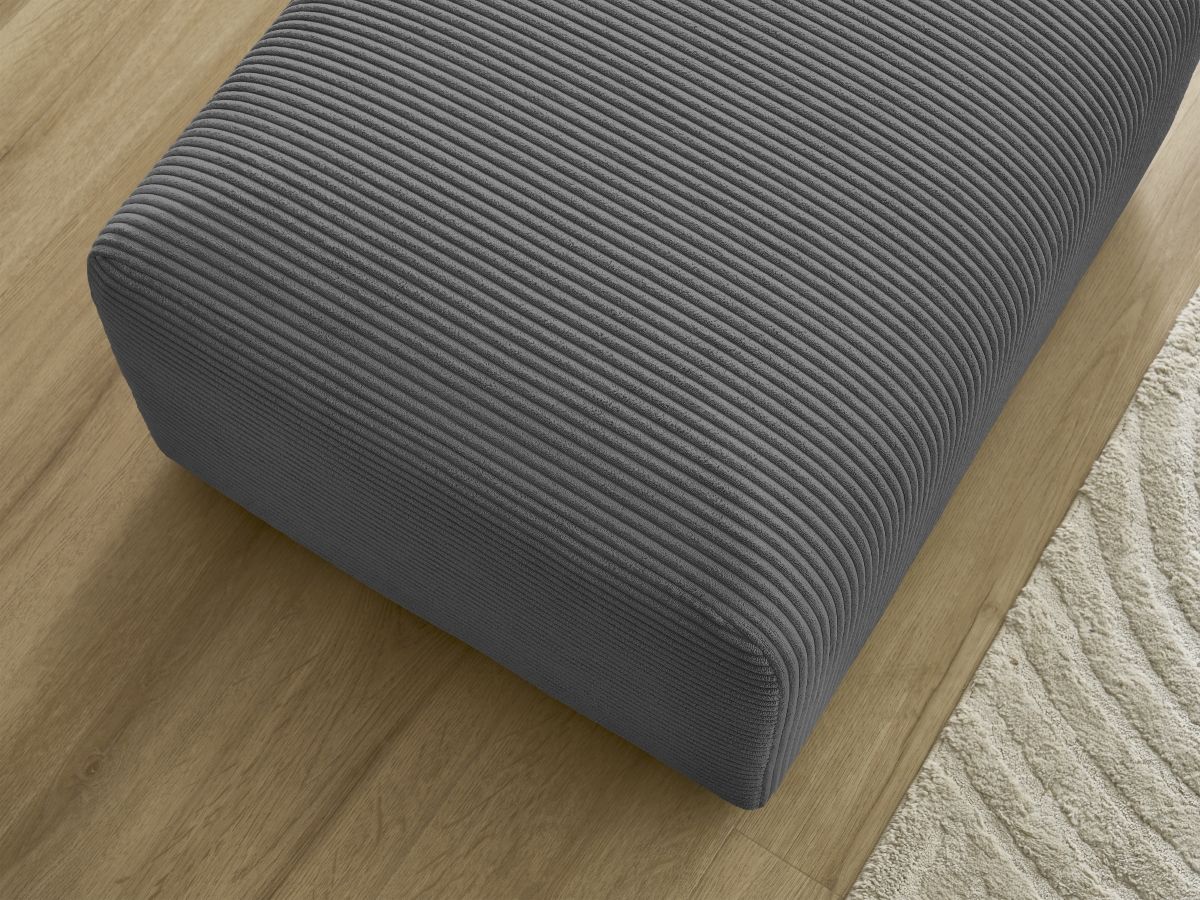 Bobochic Tina Pouf Cordsamt Dunkelgrau