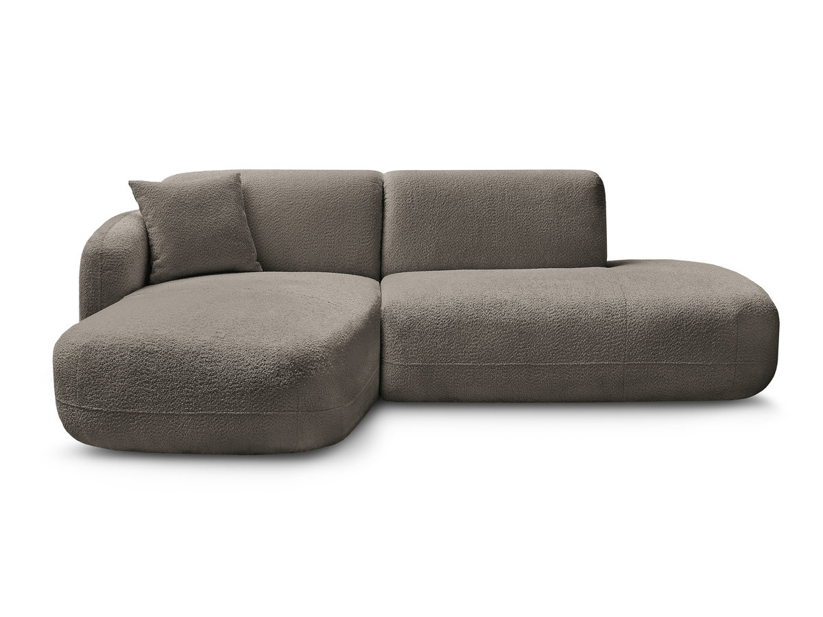 Bobochic Anda Ecksofa 241 × 163 cm Chenille Taupe Ecke links