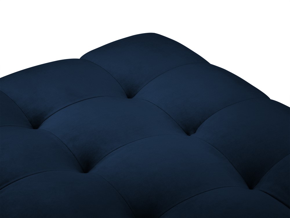 Cosmopolitan Design Pouf Bali Samt Bluvel Königsblau Beine Gold