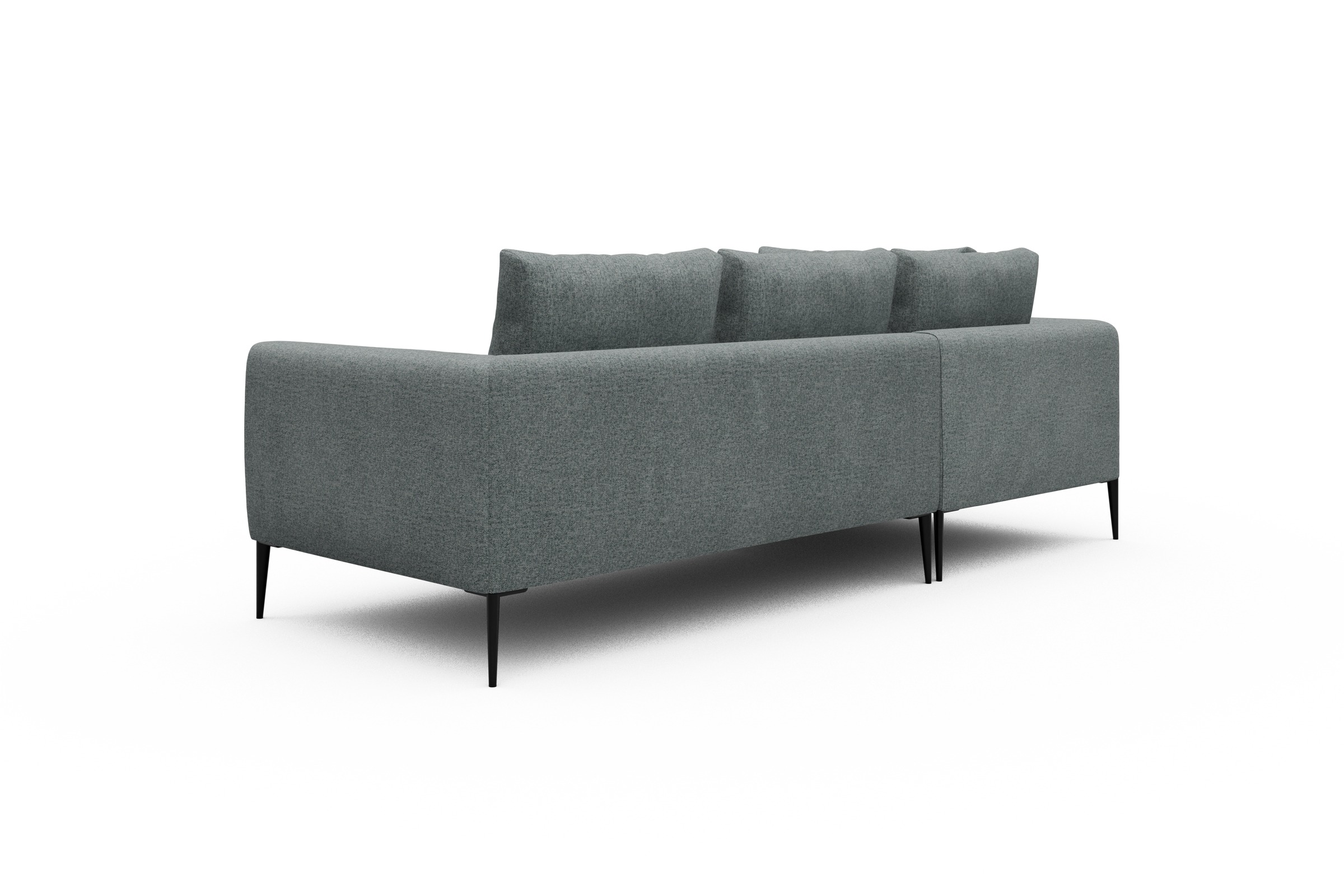 Ecksofa Paul Relax-Ecke links mit 2-Sitzer Casone-Light-Mixed-Green