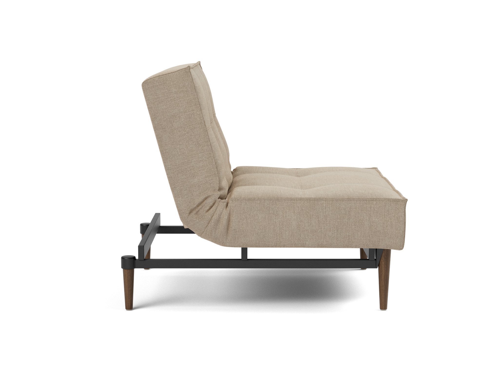 Sessel Splitback Flachgewebe Phobos 587-Mocha Beine Styletto Eiche dunkel