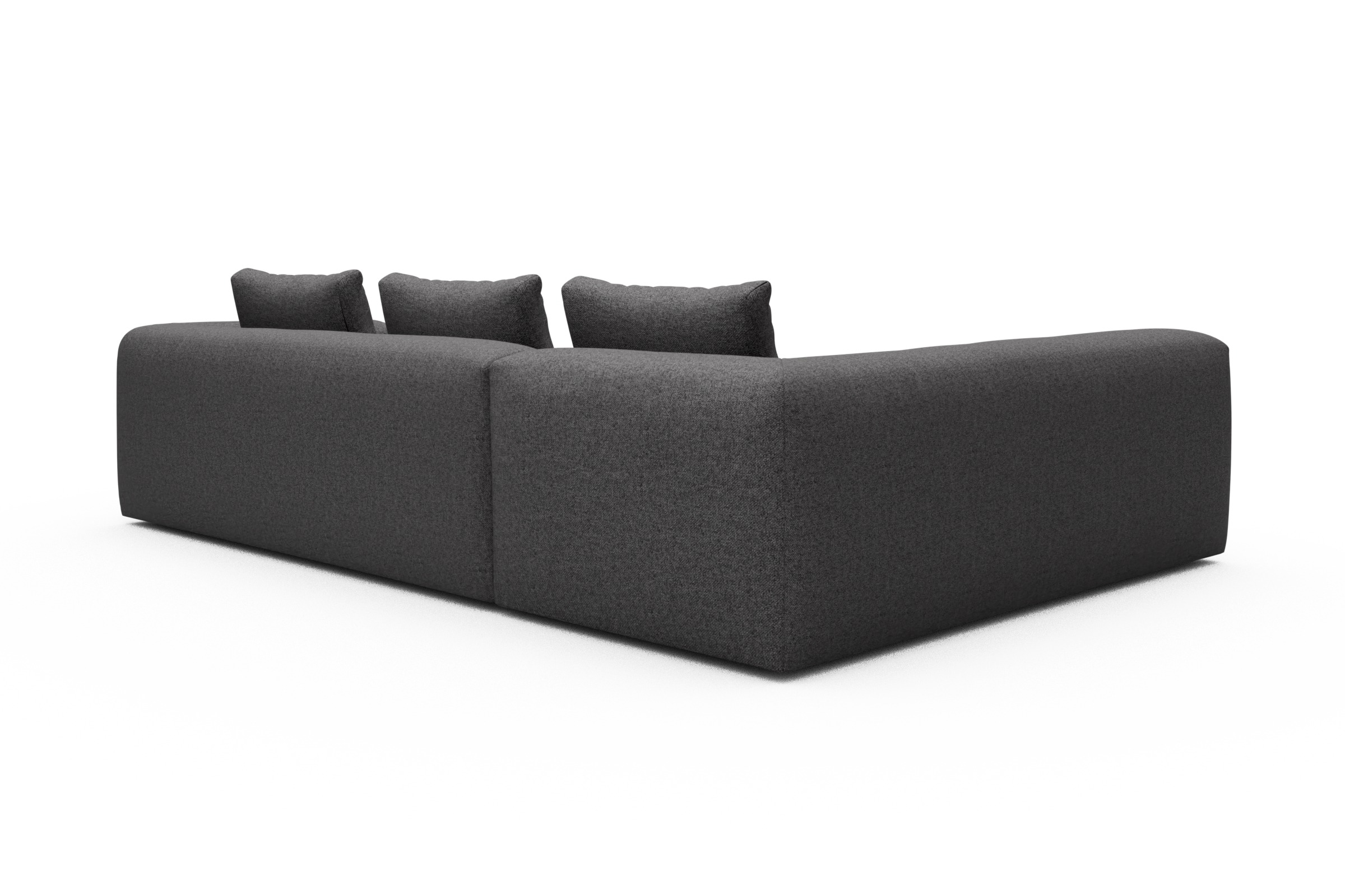 Ecksofa Fred 2x 2,5-Sitzer links offen Sama-Antracite