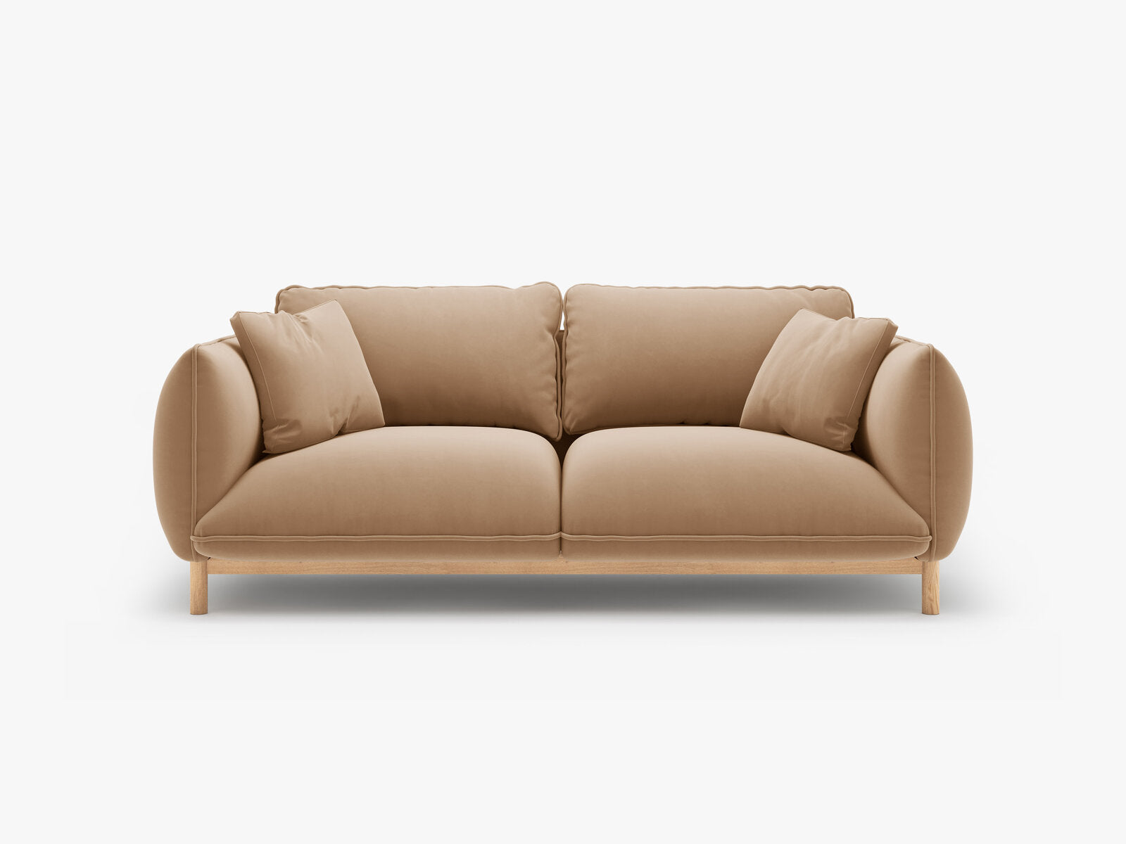 Micadoni Ada Sofa 2-Sitzer Samt Casino Mandelbeige