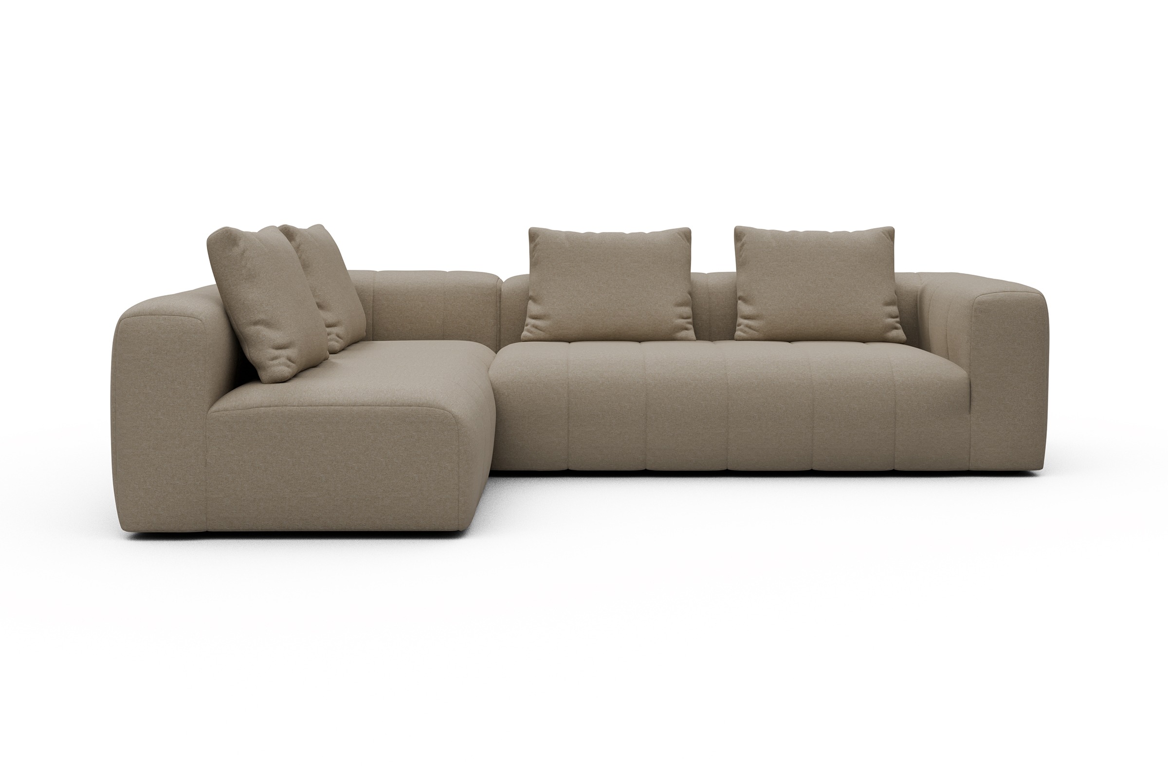 Ecksofa Hugo 2x 2,5-Sitzer Armlehne rechts Satya-Natural