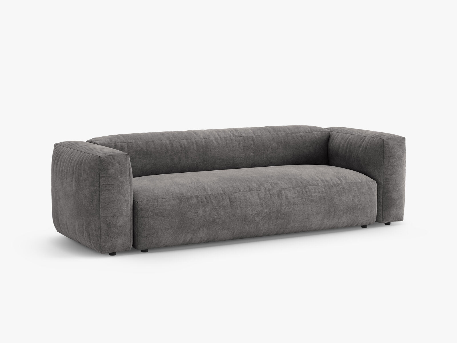 Micadoni Martina Schlafsofa 3-Sitzer Samt Vogue Grau