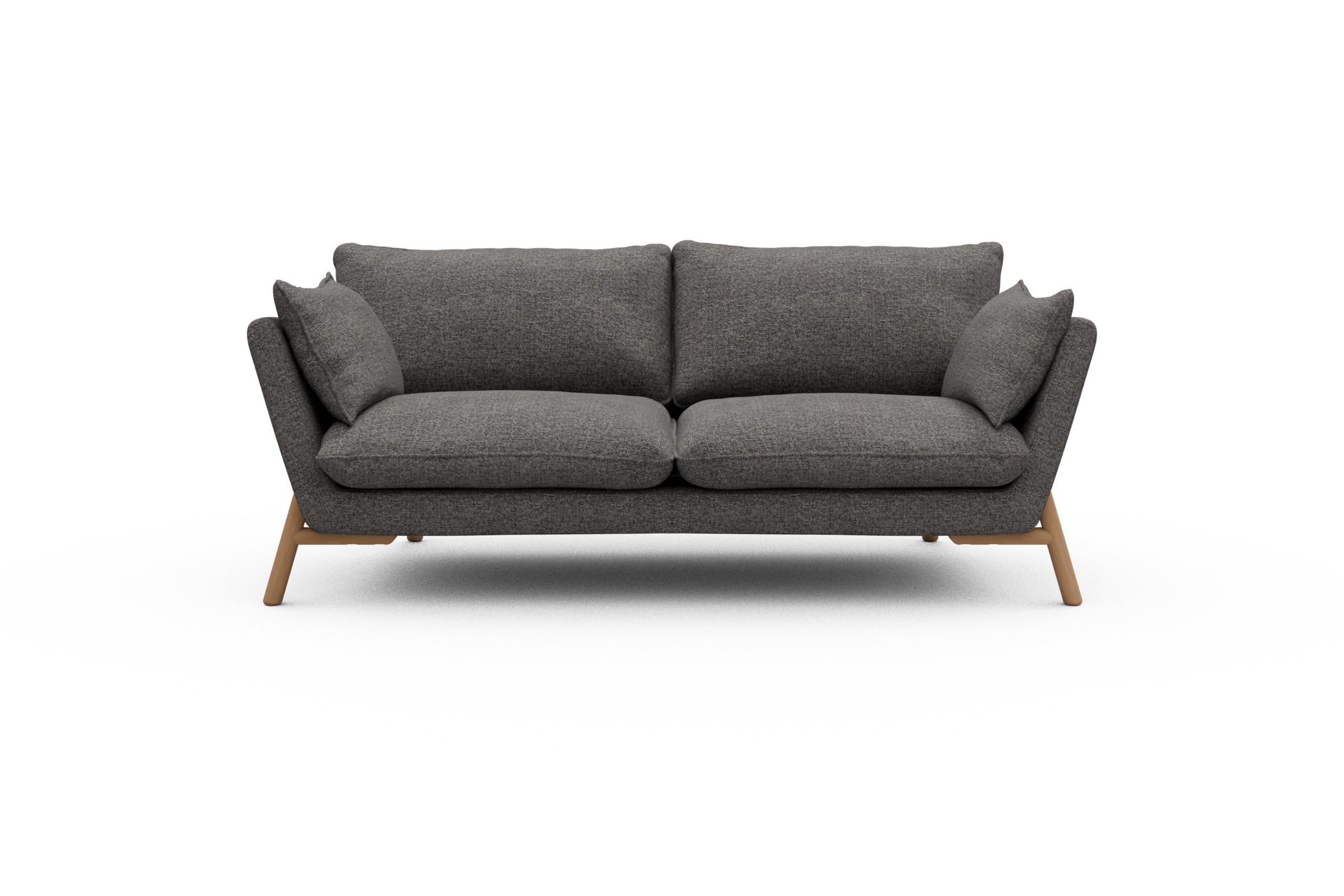 Skandi Home Sofa Emil 2-Sitzer Beinfarbe Eiche Natur Carreno-Salt-and-Pepper moebelfaktor