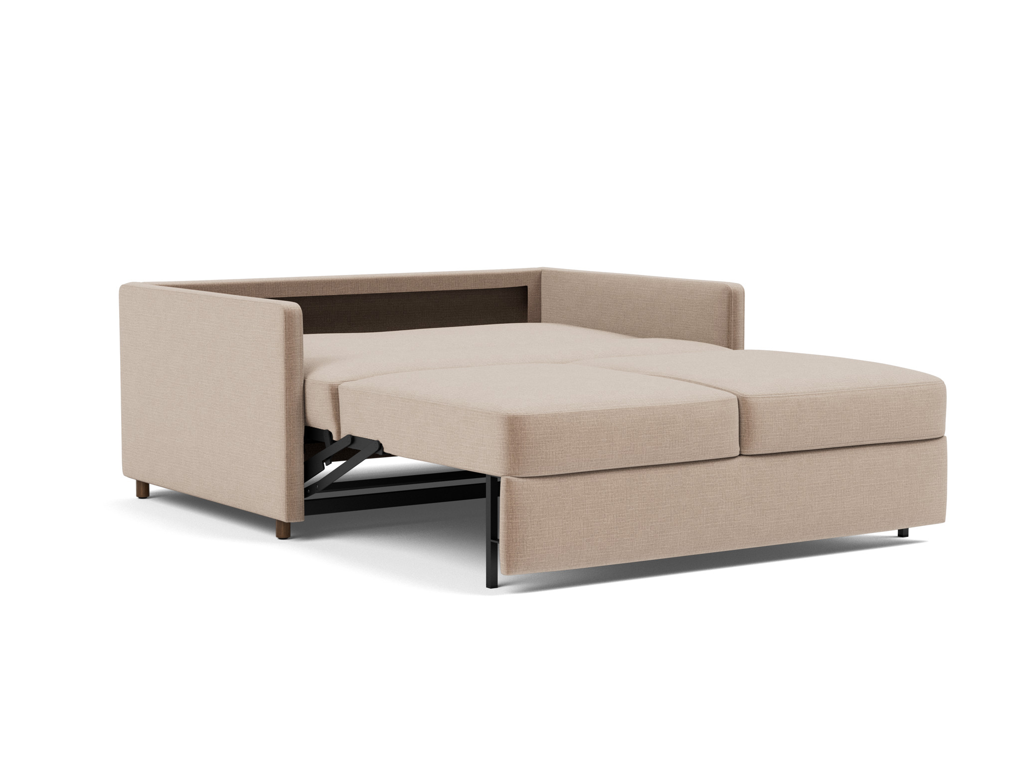 Schlafsofa Neah mit Slim-Armlehnen 140 Chenille Esina 417-Mocha