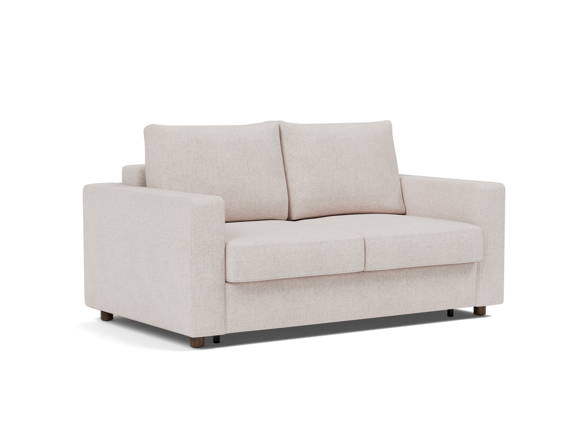 Schlafsofa Neah mit Standard-Armlehnen 140 Strukturierter Stoff Weda 300-Weda-Sand